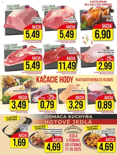 Klas leták platný od 20.10.2025 | Strana: 5 | Produkty: Kuchyňa, Kačacie stehná, Bravčové karé