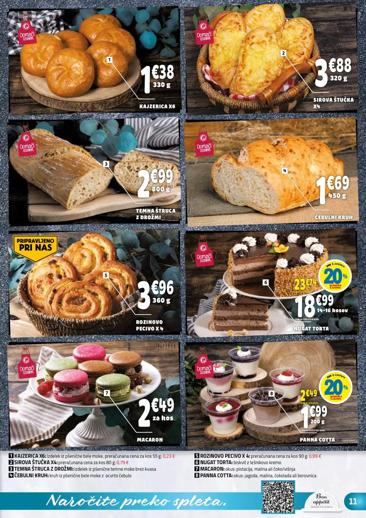 Novi E.leclerc katalog ponudbe – veljaven od 01.10.2025 | Stran: 11 | Izdelki: Torta, Kos, Kruh, Cokolada