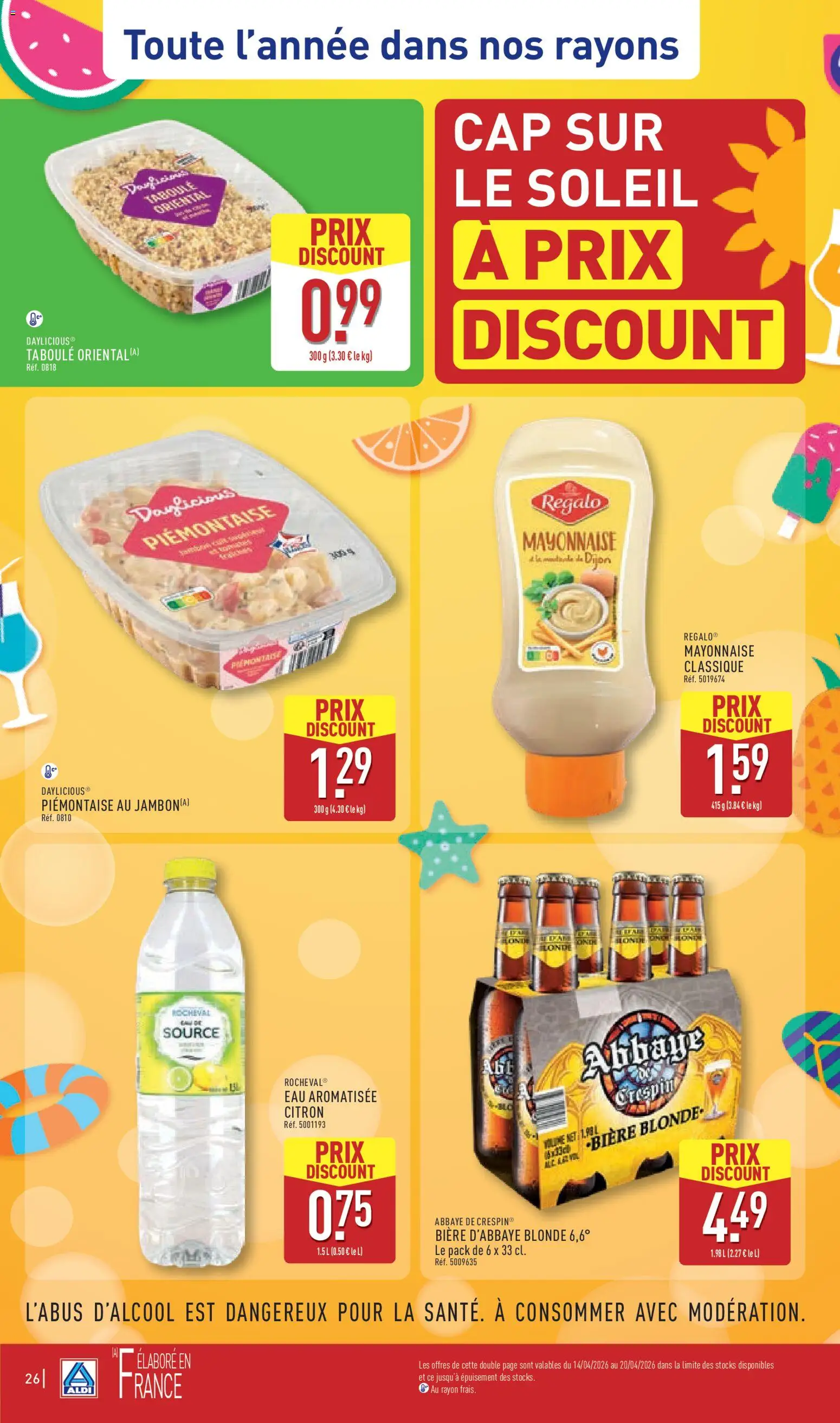 {H1} | Page: 28 | Produits: Citron, Mayonnaise, Bière