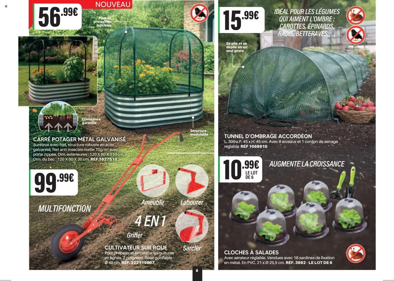 {H1} | Page: 6 | Produits: Carré potager, Sardines, Porte