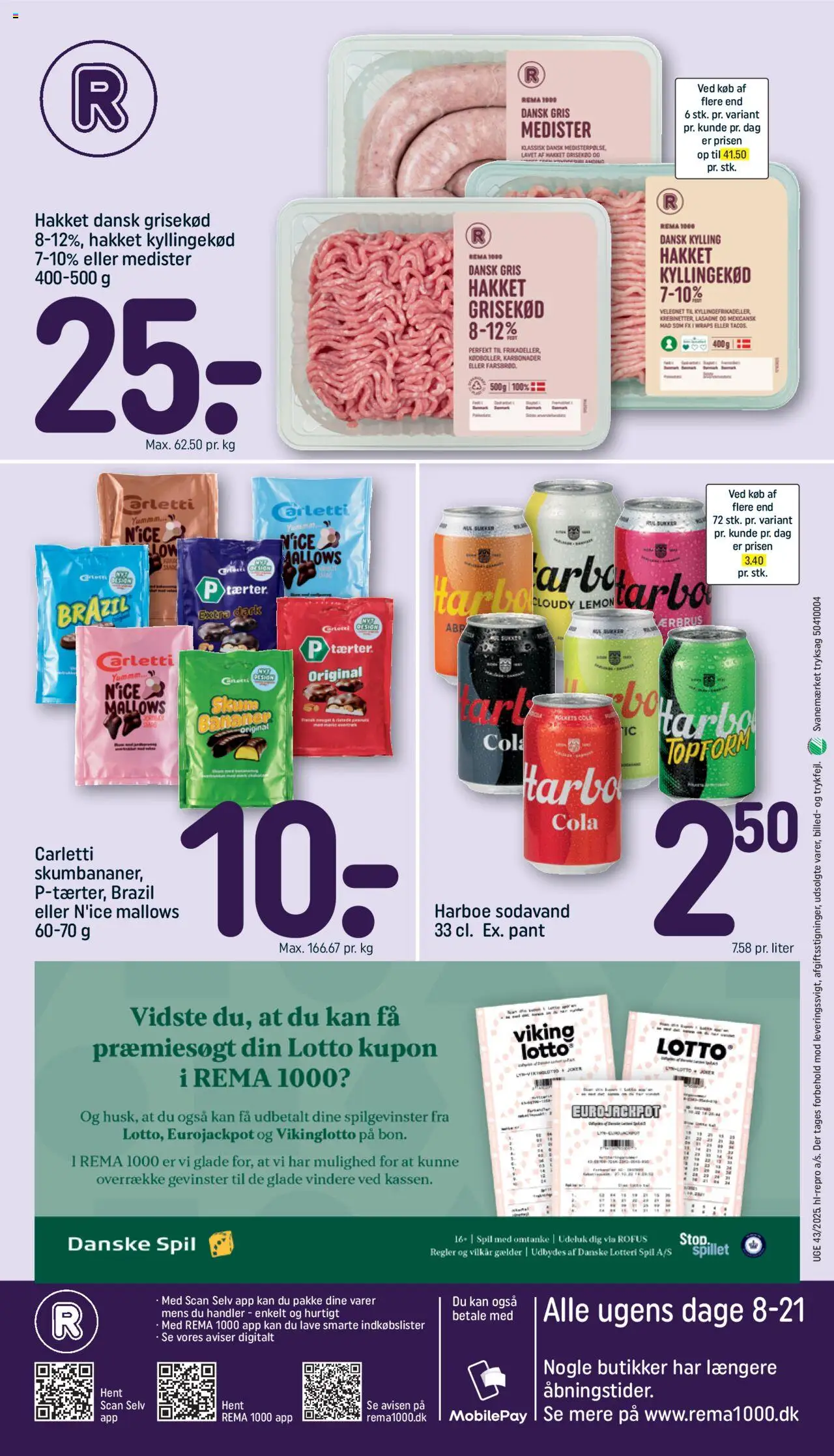 Rema 1000 tilbudsavis – gyldig fra 19.10.2025 | Side: 20 | Produkter: Bananer, Cola, Sukker, Søm
