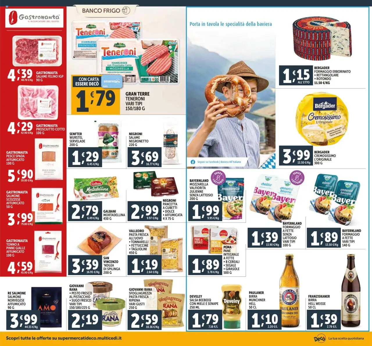 Volantino Decò del 16.10.2025 | Pagina: 12 | Prodotti: Pane, Pesce, Mozzarella, Wurstel