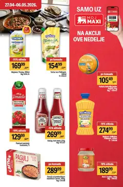 Maxi katalog - pregled Maxi kataloga - važi od 27.04.2026 | Strana: 27 | Proizvode: Majonez, Pasulj, Pasirani paradajz, Heinz