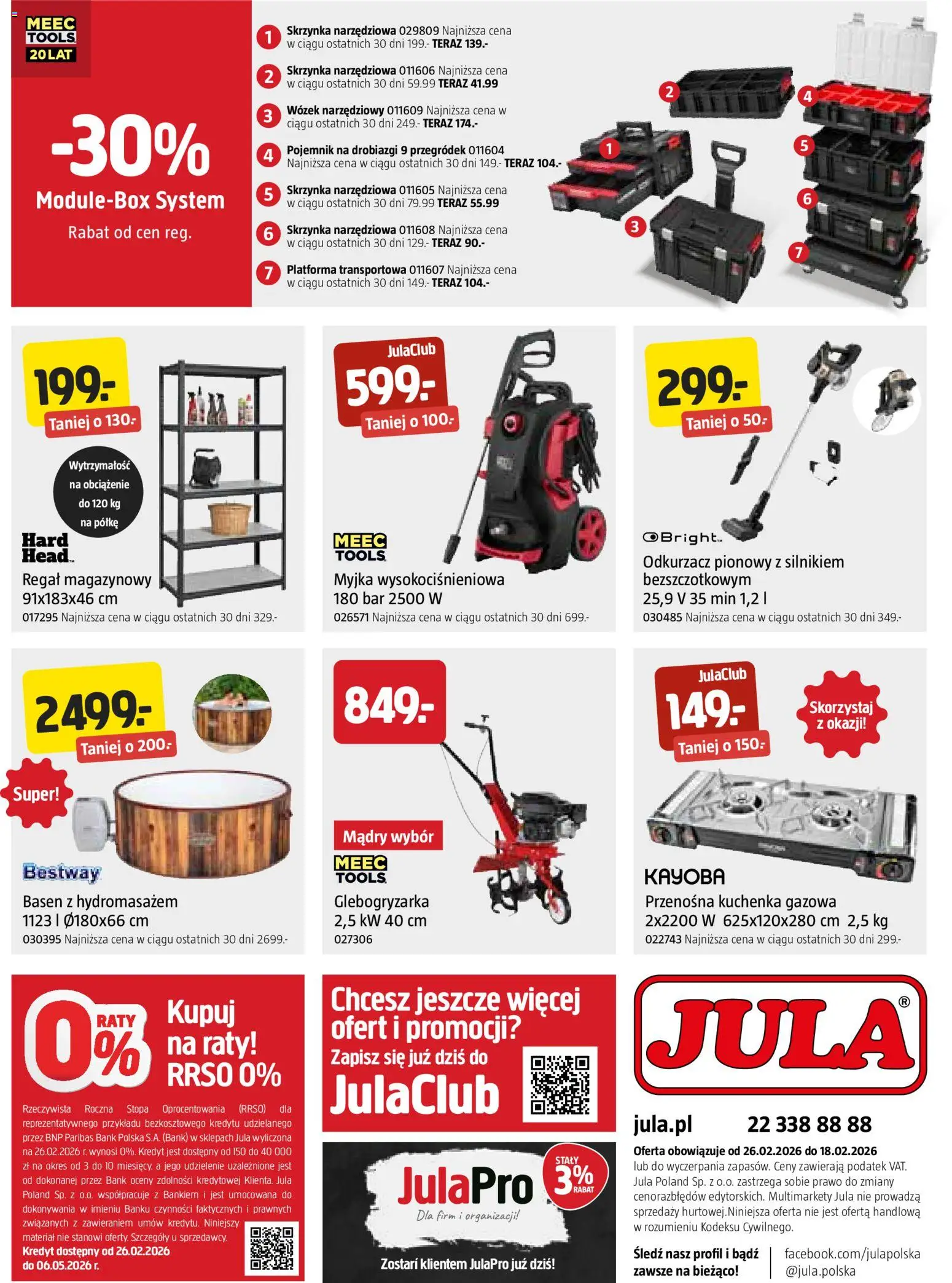 Jula - Gazetka od 26.02.2026 | Strona: 8 | Produkty: Śledź, Kuchenka, Basen, Regał