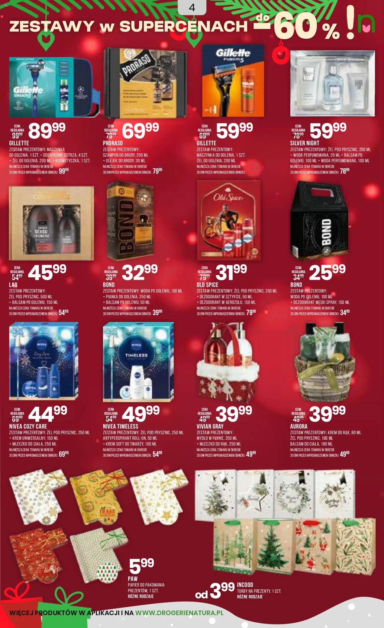 Drogerie Natura Gazetka od 10.12.2025 | Strona: 4 | Produkty: Gillette, Body, Dezodorant, Antyperspirant