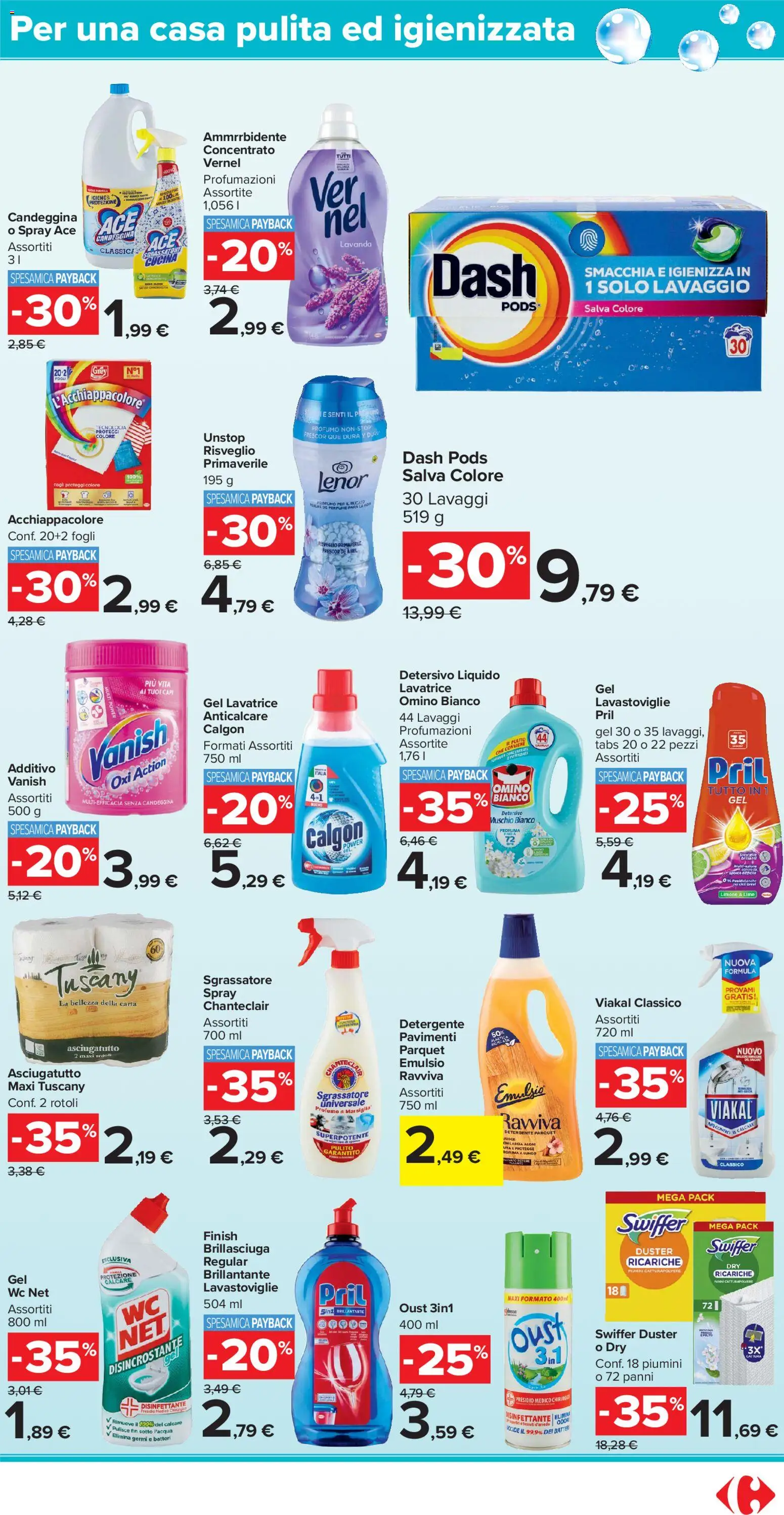 Volantino Carrefour del 02.01.2026 | Pagina: 17 | Prodotti: Detergente, Anticalcare, Sgrassatore, Lavatrice