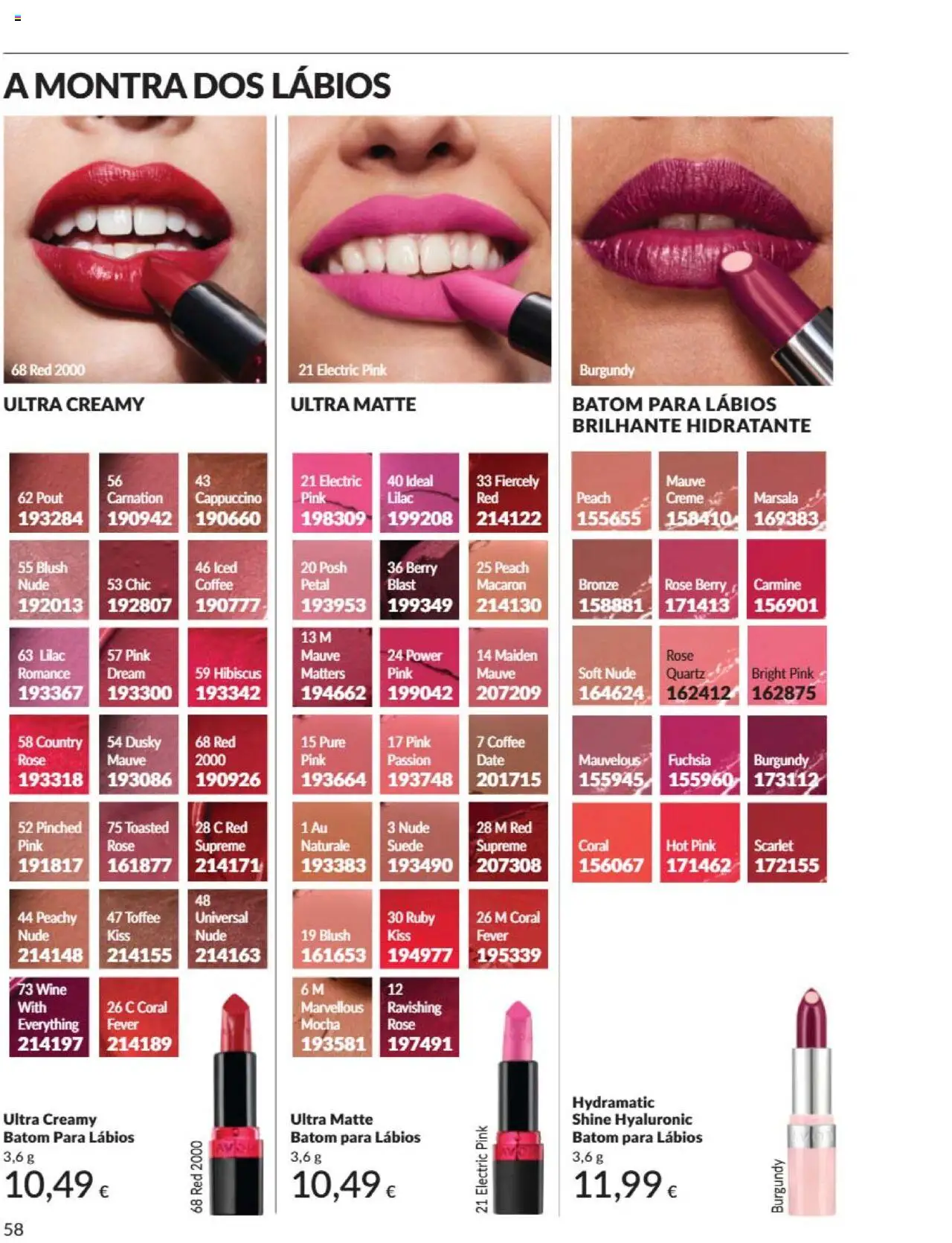 Catálogo Avon Campanha 6 │ válido de 01.06.2025 | Página: 58 | Produtos: Blush, Batom, Creme