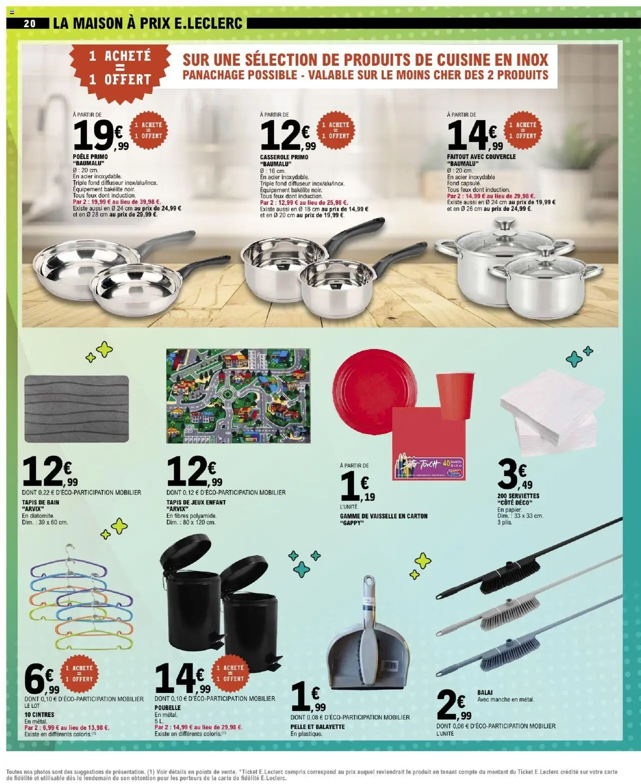 {H1} | Page: 20 | Produits: Tapis de bain, Poubelle, Diffuseur, Balai