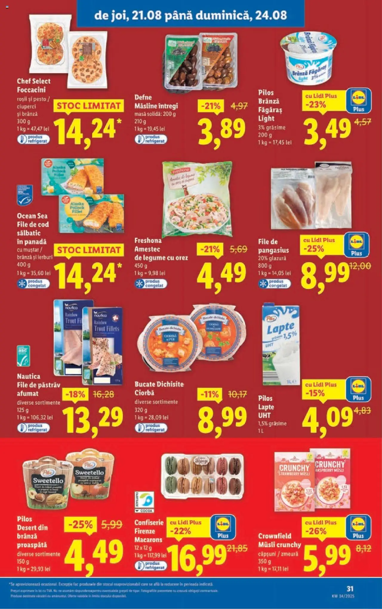 Catalog Lidl – valabil de la 18.08.2025 | Pagină: 31 | Produse: Măsline, Cam suyu, Macarons, Roșii