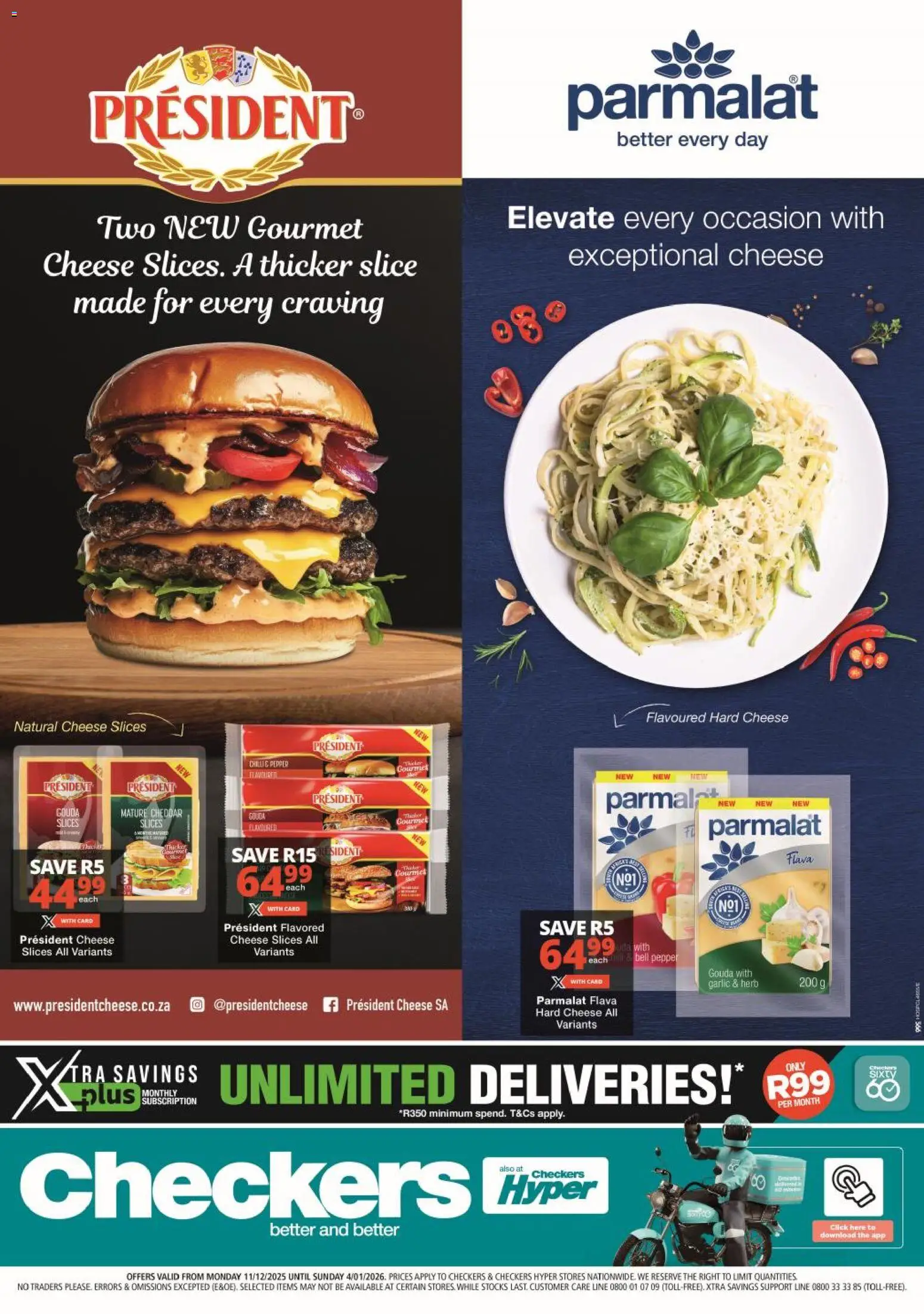 New Checkers catalogue – valid from 11.12.2025 | Page: 1 | Products: Cheese, Pepper, Garlic