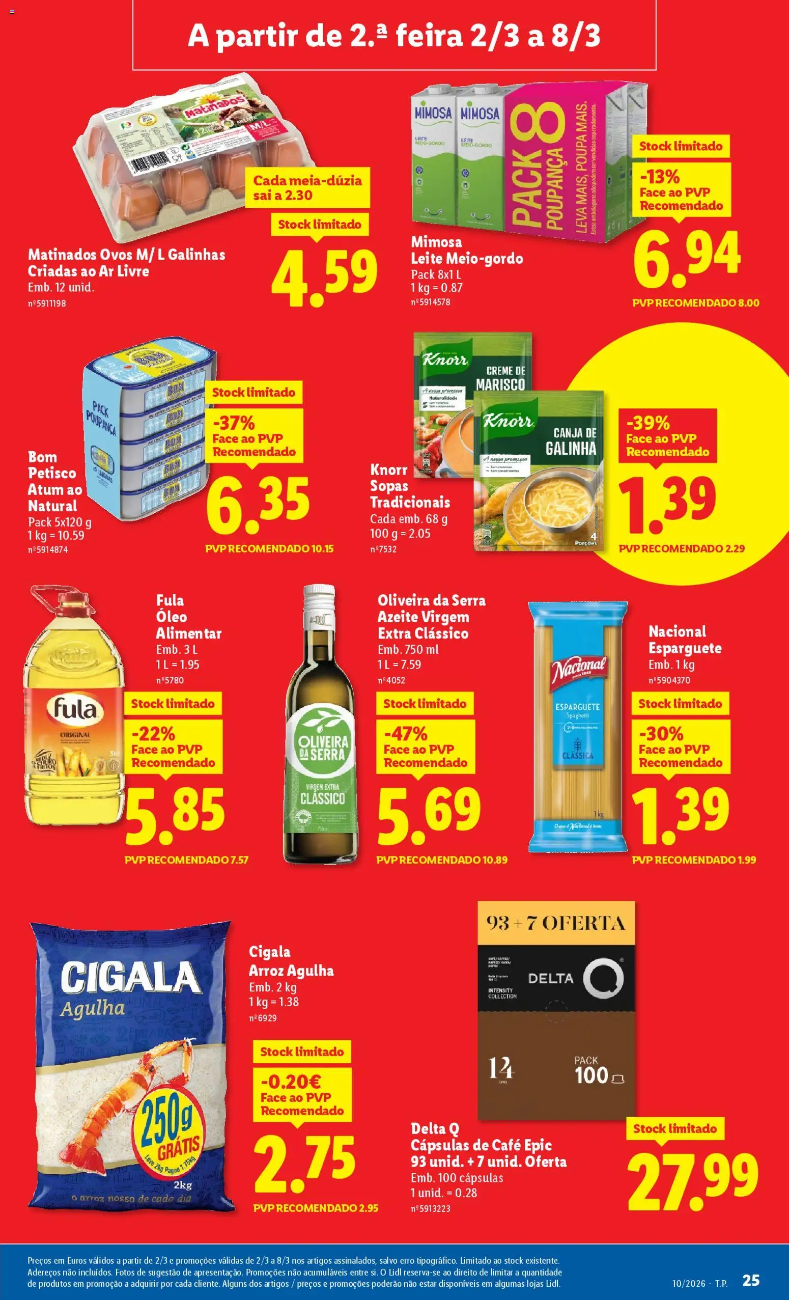 Lidl folheto │ válido de 02.03.2026 | Página: 25 | Produtos: Delta q, Ovos, Óleo, Arroz