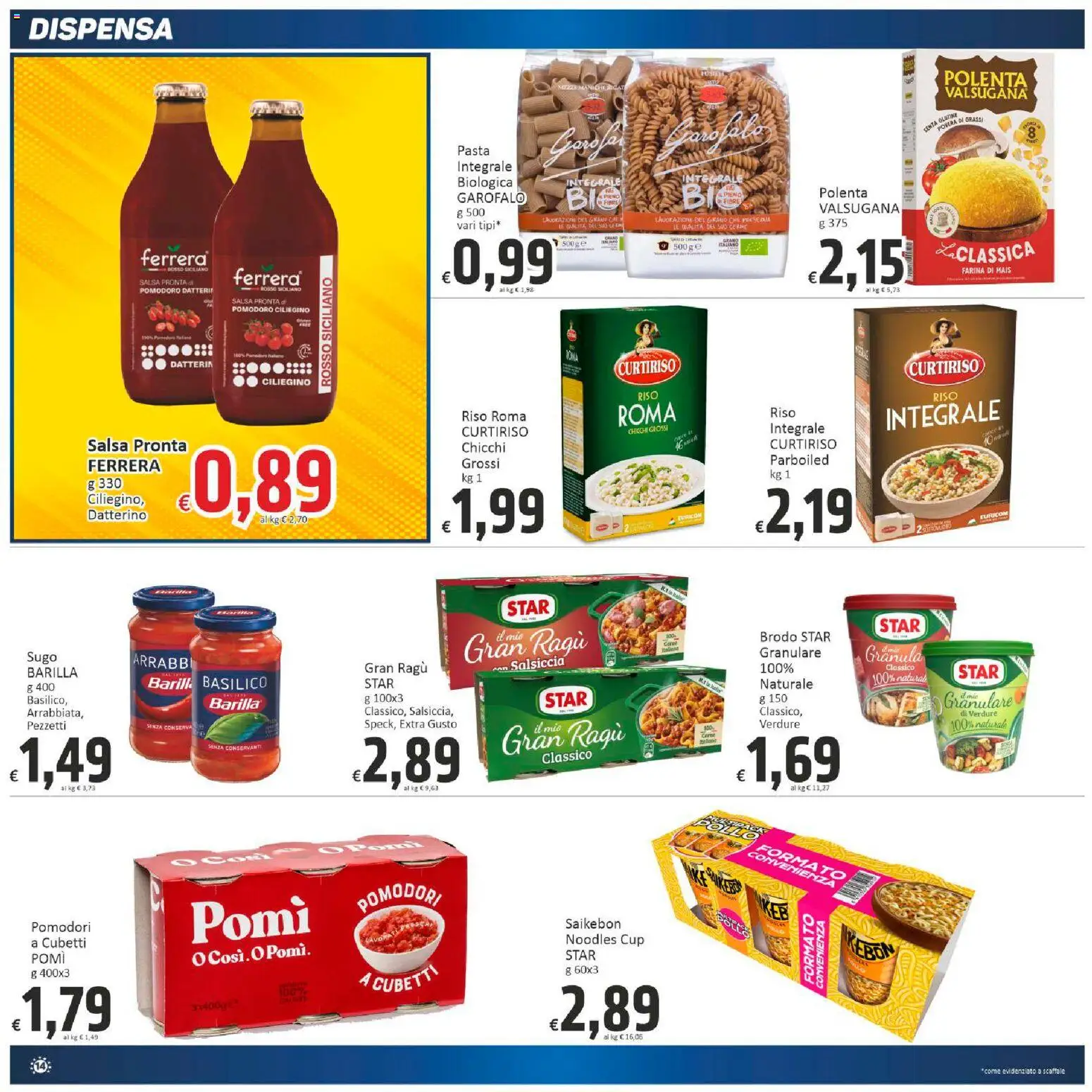 Volantino Paghi Poco del 07.01.2026 | Pagina: 14 | Prodotti: Riso, Verdure, Salsiccia, Basilico