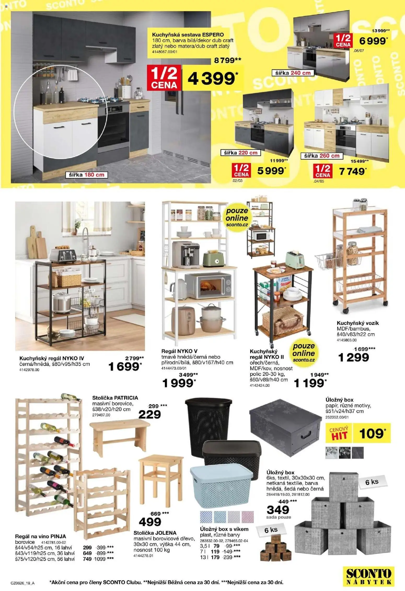 Sconto nábytek leták od 22.04.2026 | Strana: 19 | Produkty: Box, Víno, Stolička, Barvy