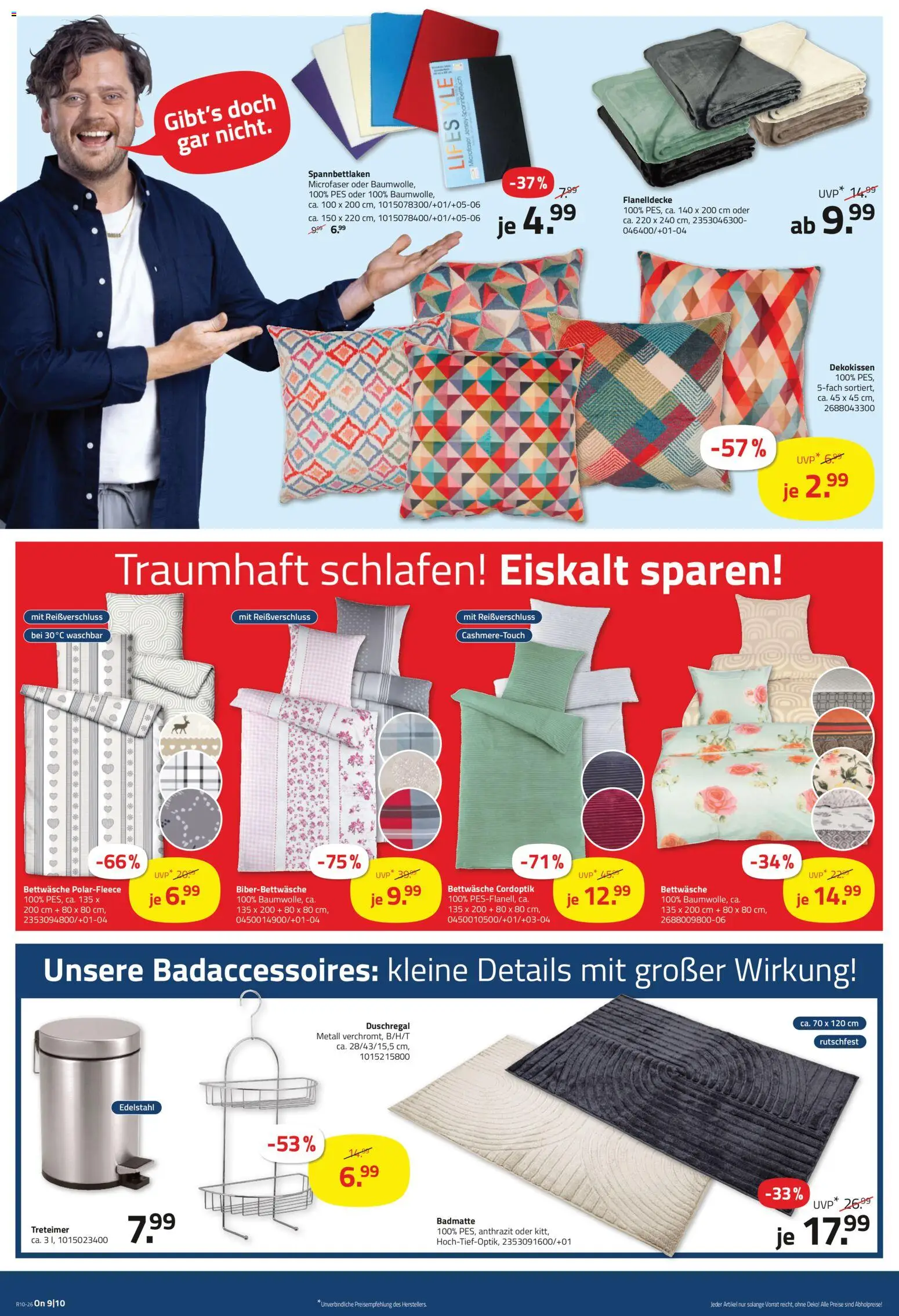Roller Prospekt 	 – gültig ab 01.03.2026 | Seite: 14 | Produkte: Bettwäsche, Duschregal