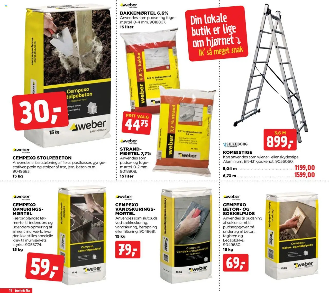 Jem & fix Tilbudsavis gyldig fra 17.08.2025 | Side: 18 | Produkter: Søm, Mørtel