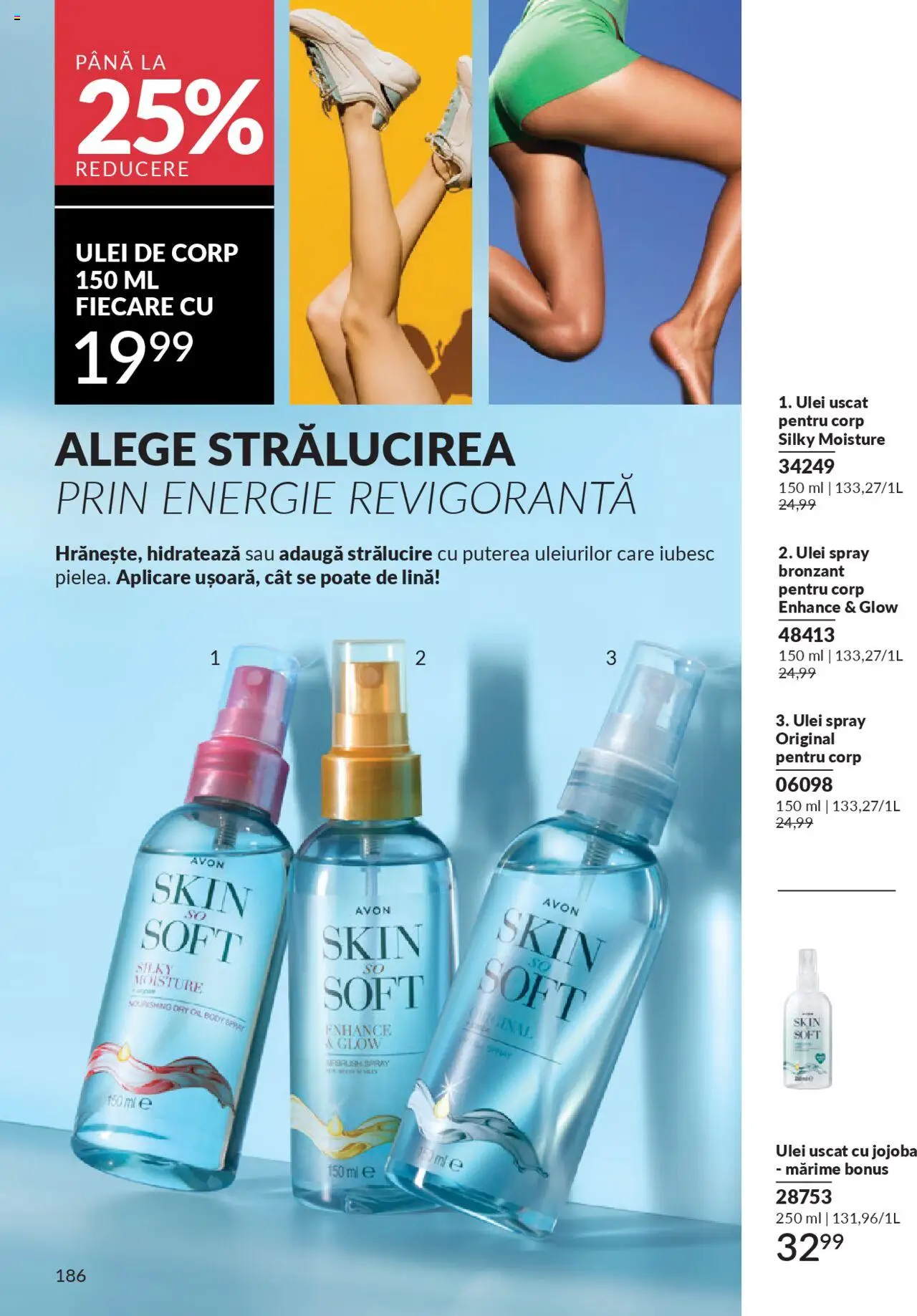 Catalog Avon - 09 2025 – valabil de la 01.09.2025 | Pagină: 186 | Produse: Ulei de corp, Body, Ulei