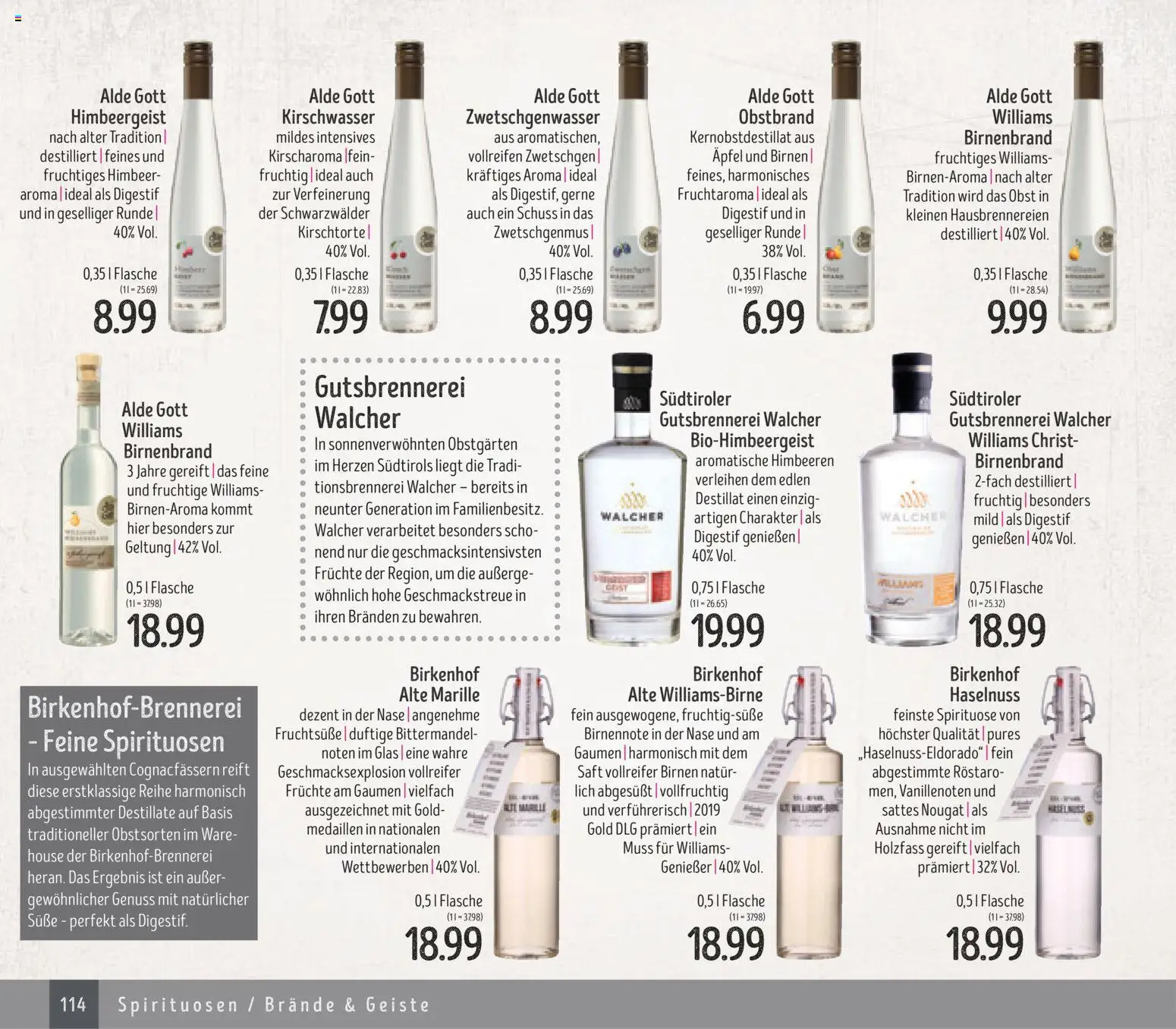 Edeka Struve Wein– und Spirituosen – gültig ab 14.11.2025 | Seite: 114 | Produkte: Himbeeren, Äpfel, Zwetschgen, Obst