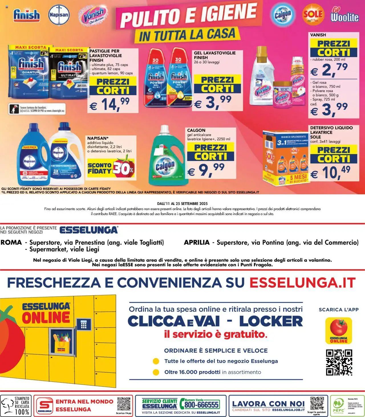 Volantino Esselunga S del 11.09.2025 | Pagina: 23 | Prodotti: Anticalcare, Lavatrice, Lavastoviglie