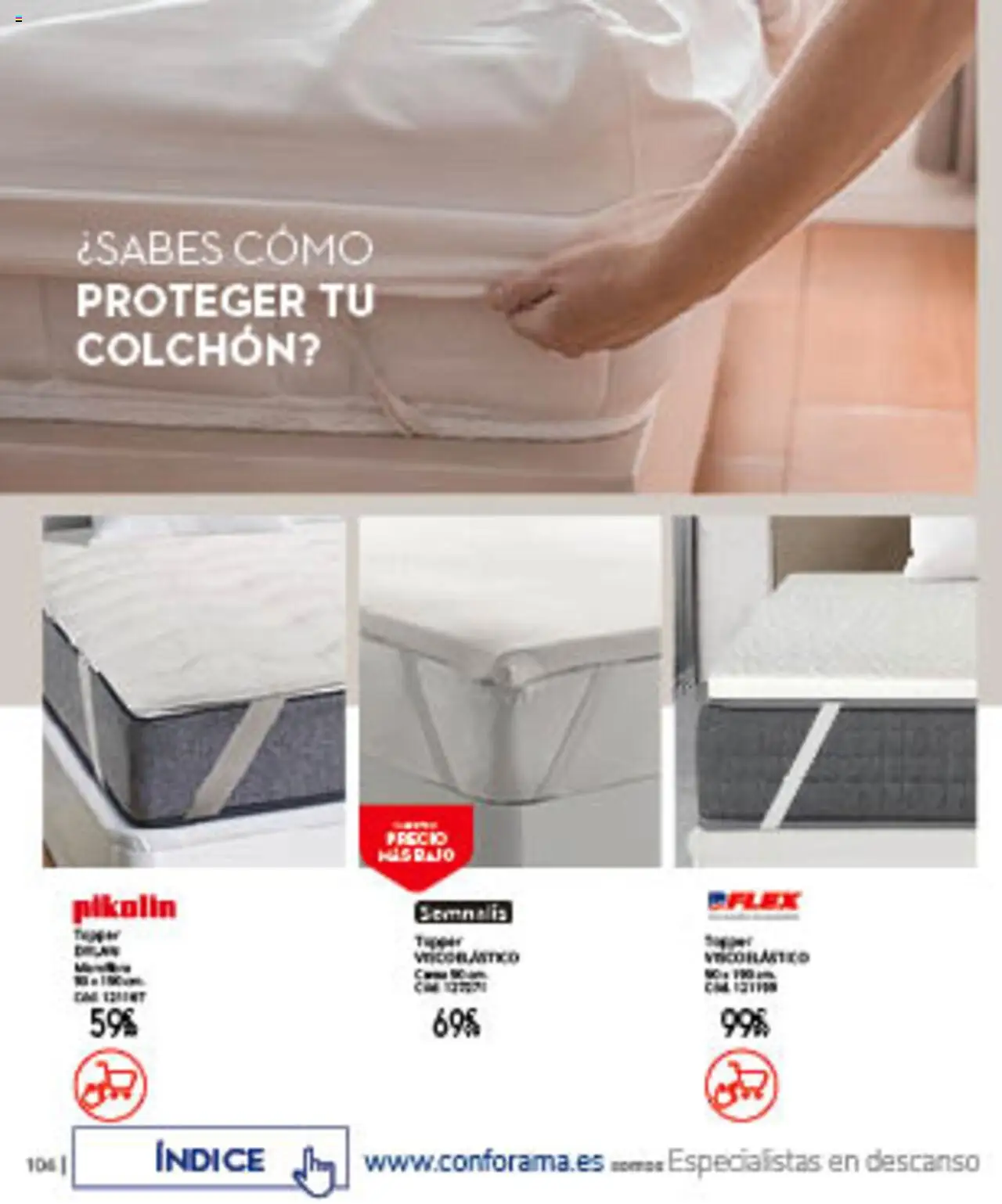 Conforama folleto │ válido desde el 07.08.2025 | Página: 104 | Productos: Colchon