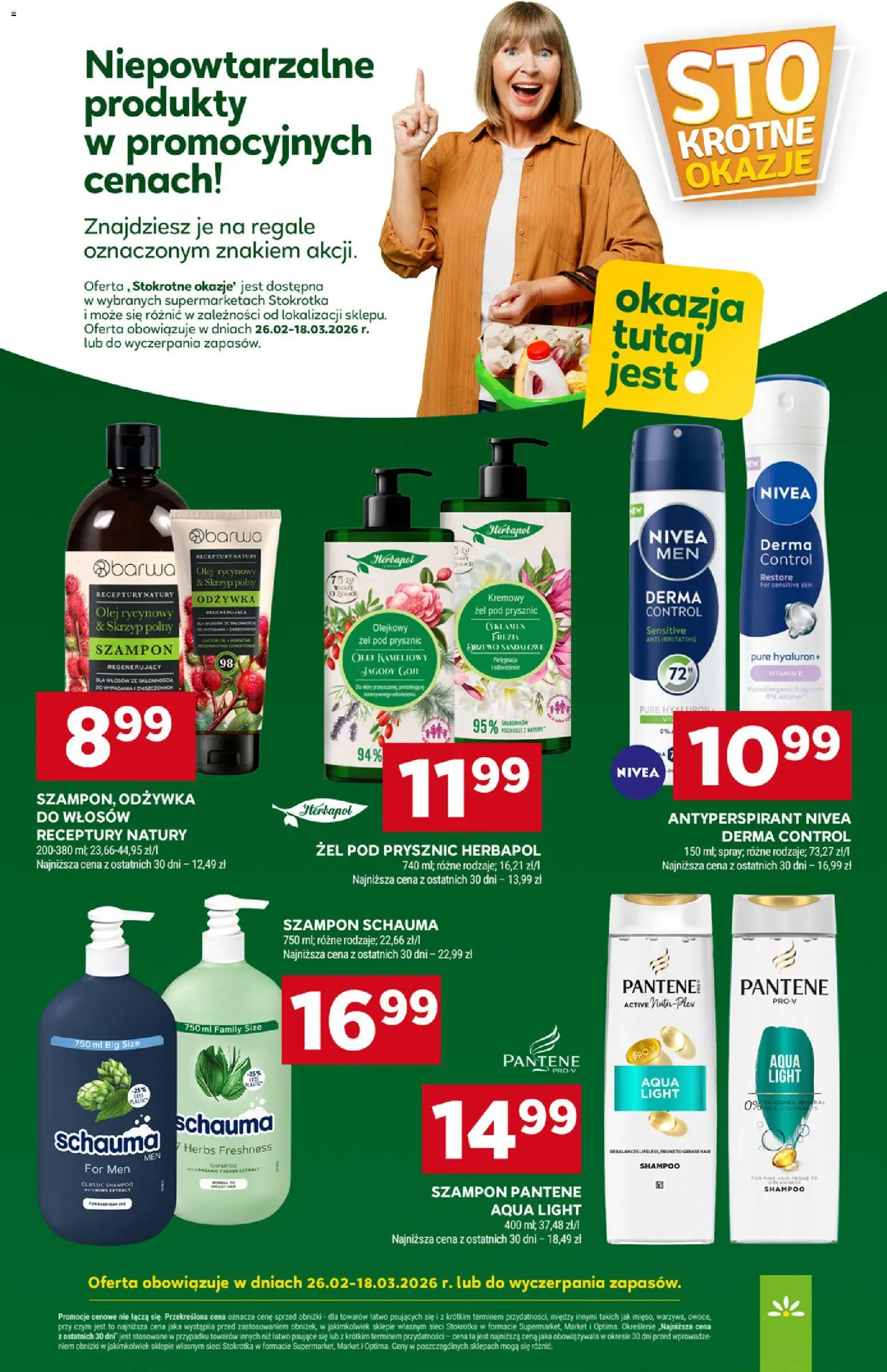 Stokrotka Gazetka od 26.02.2026 | Strona: 19 | Produkty: Jagody, Olej, Szampon, Antyperspirant