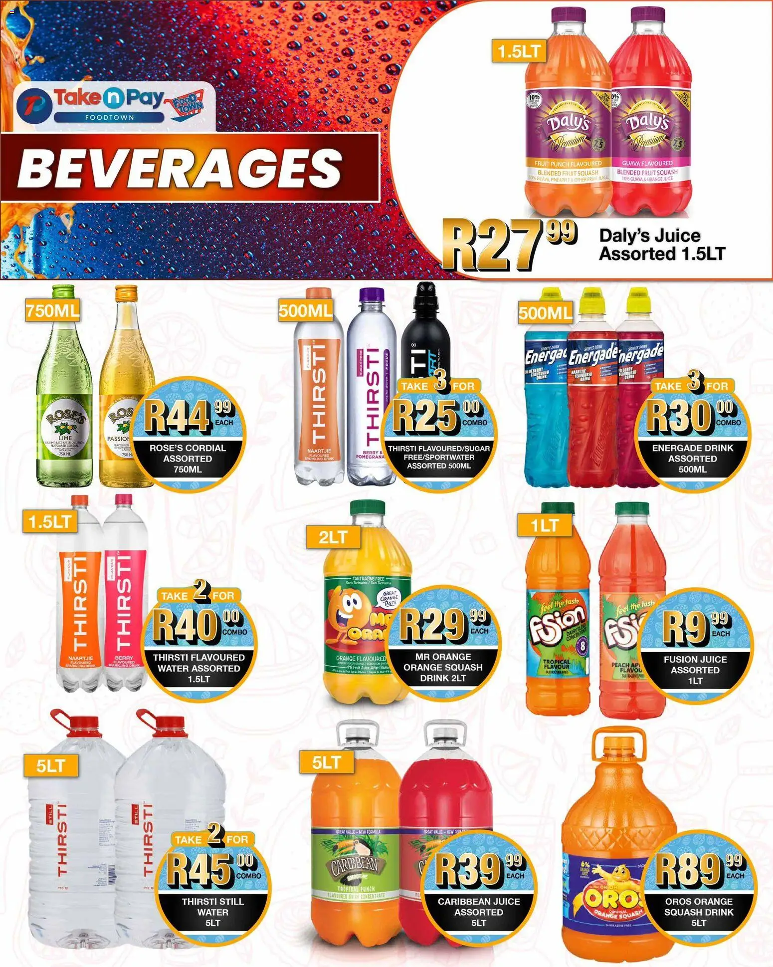 New Take n Pay catalogue – valid from 20.04.2026 | Page: 10 | Products: Juice, Pineapple, Water, Peach