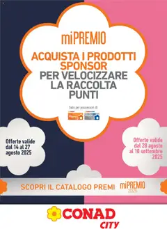 Anteprima del volantino Conad City Mi Premio Piemonte catalogo valido a partire dal 14.08.2025