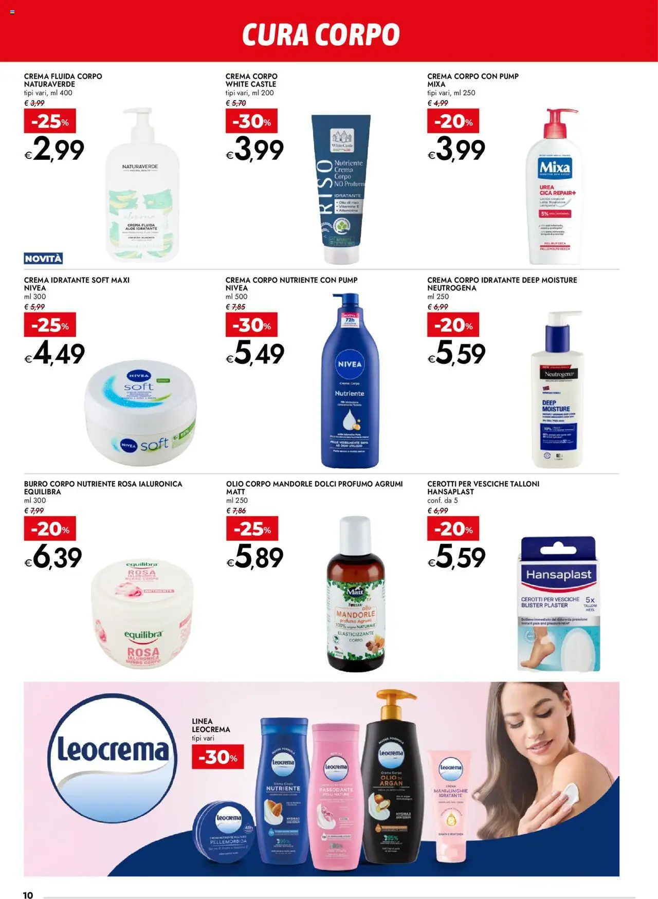 Volantino bennet del 18.09.2025 | Pagina: 10 | Prodotti: Crema, Olio corpo, Latte, Profumo