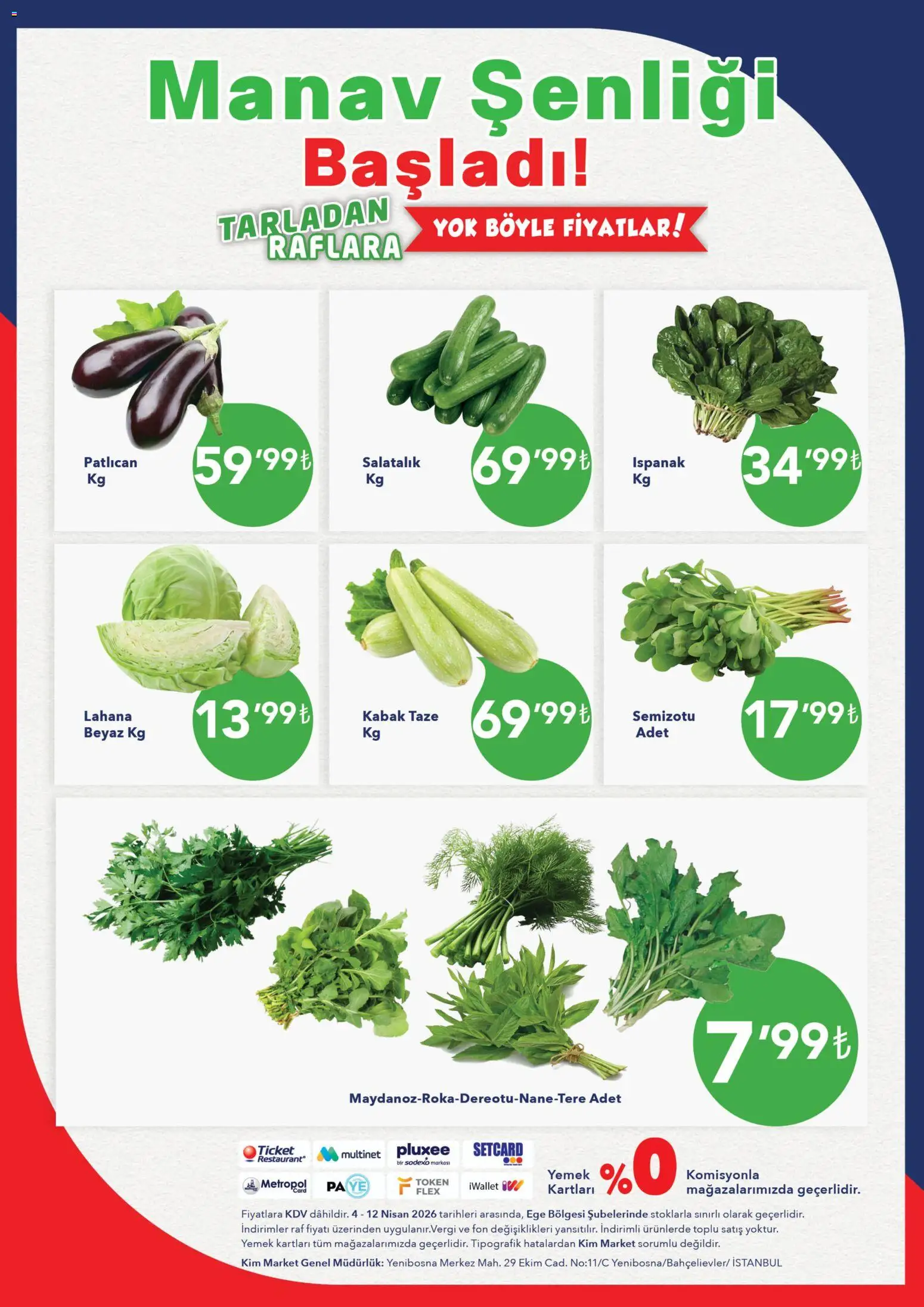 Kim Market Katalog - 04.04.2026 tarihinden itibaren geçerlidir | Sayfa: 6 | Ürünler: Raf, Kabak, Ispanak, Salatalık