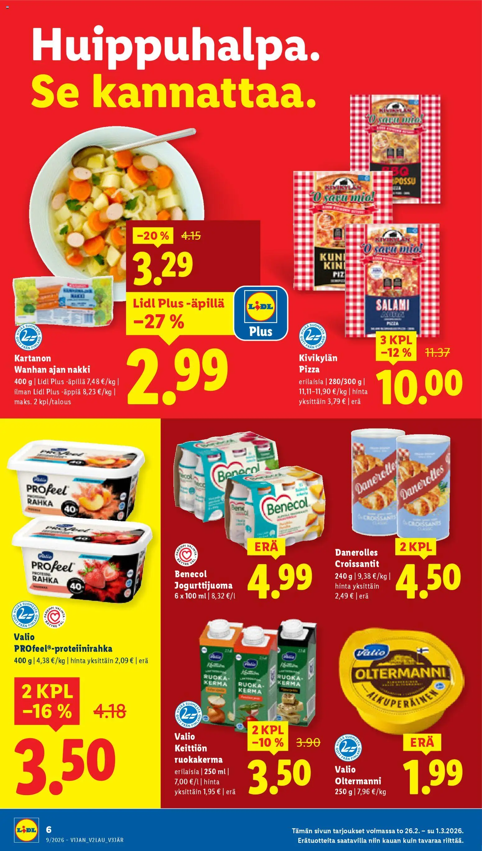 Lidl tarjoukset - Helsinki – voimassa 26.02.2026 alkaen | Sivu: 6 | Tuotteet: Salami, Pizza