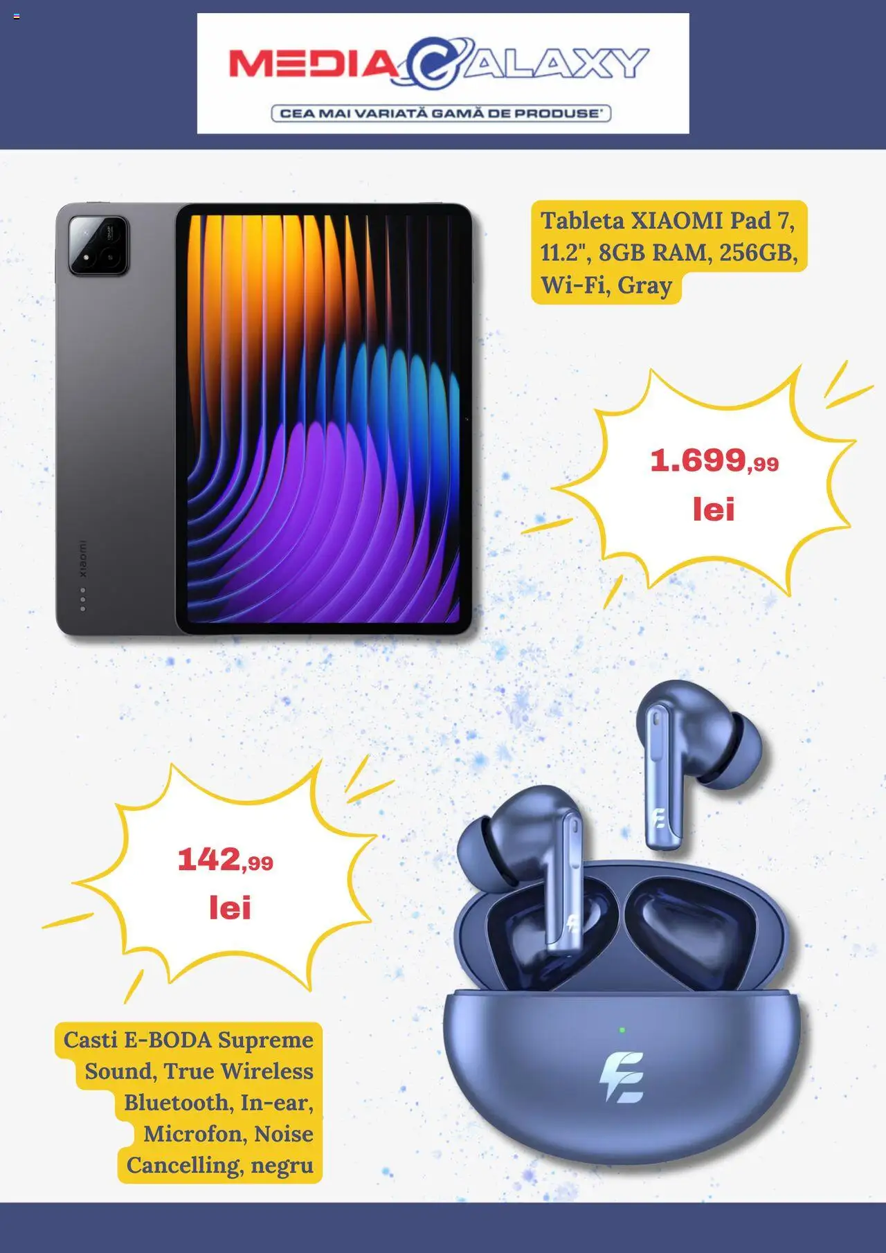 Noul catalog Media Galaxy – valabil de la 11.09.2025 | Pagină: 2 | Produse: Tabletă, Căști