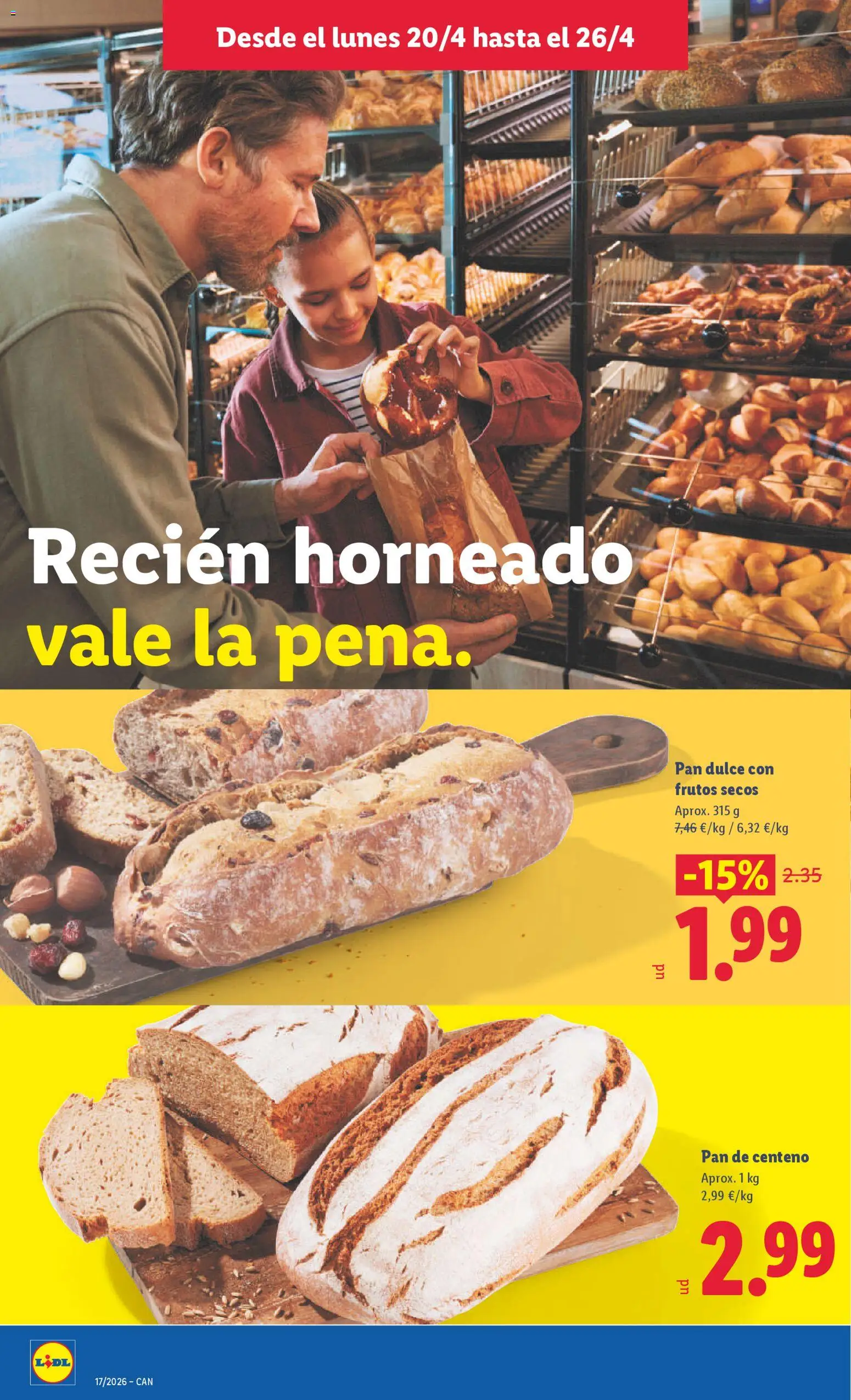 Lidl Canarias │ válido desde el 20.04.2026 | Página: 4 | Productos: Pan, Frutos secos