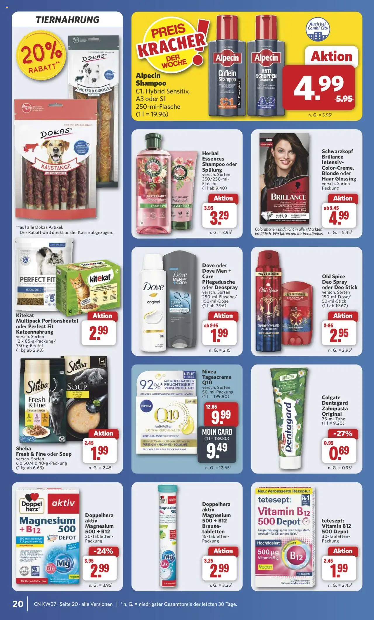 Combi Prospekt 	 - gültig ab dem 30.06.2025 | Seite: 30 | Produkte: Shampoo, Creme, Zahnpasta, Shower Gel