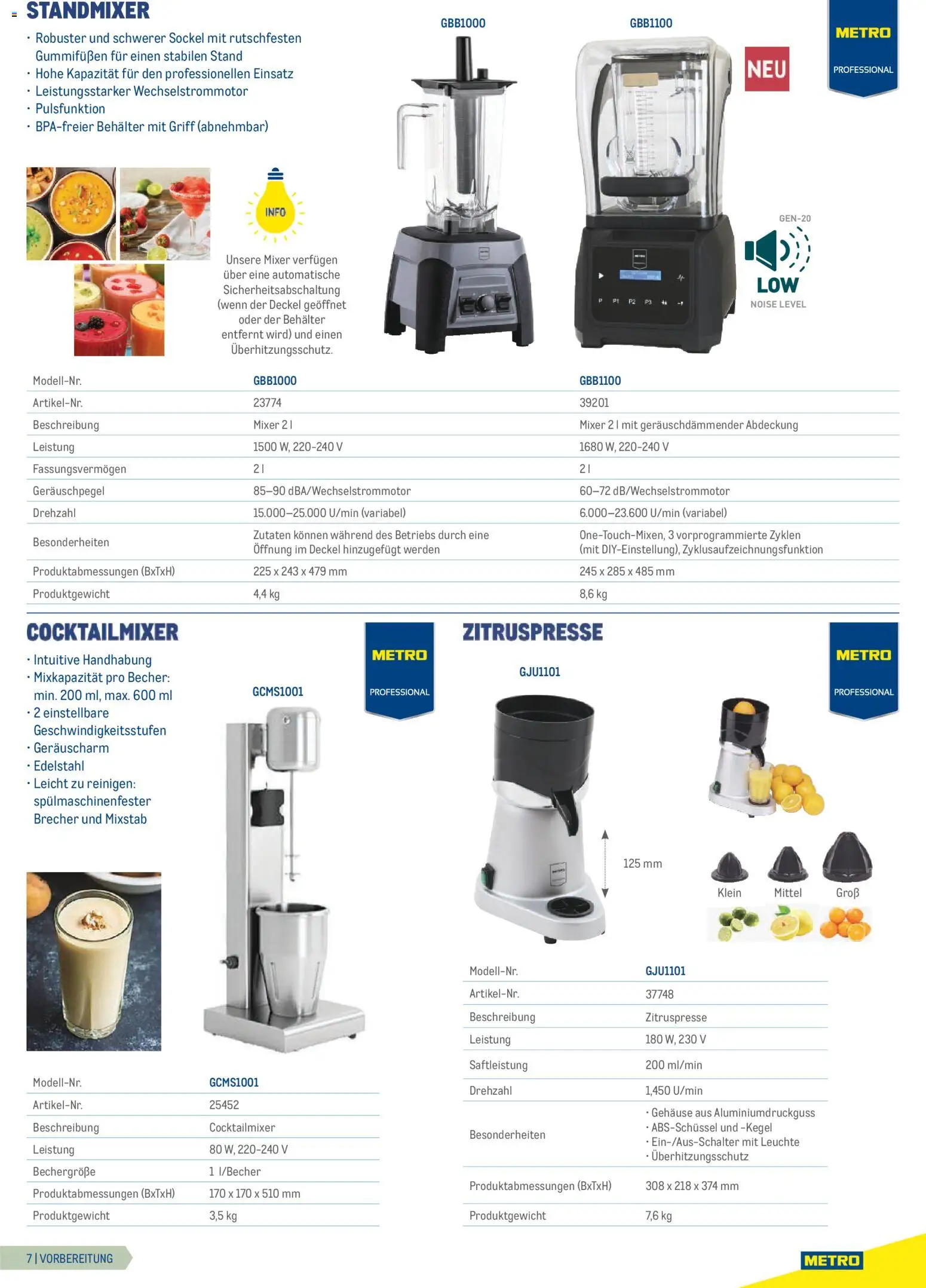 Metro Gastrogeräte gültig ab 23.02.2026 | Seite: 7 | Produkte: Mixer