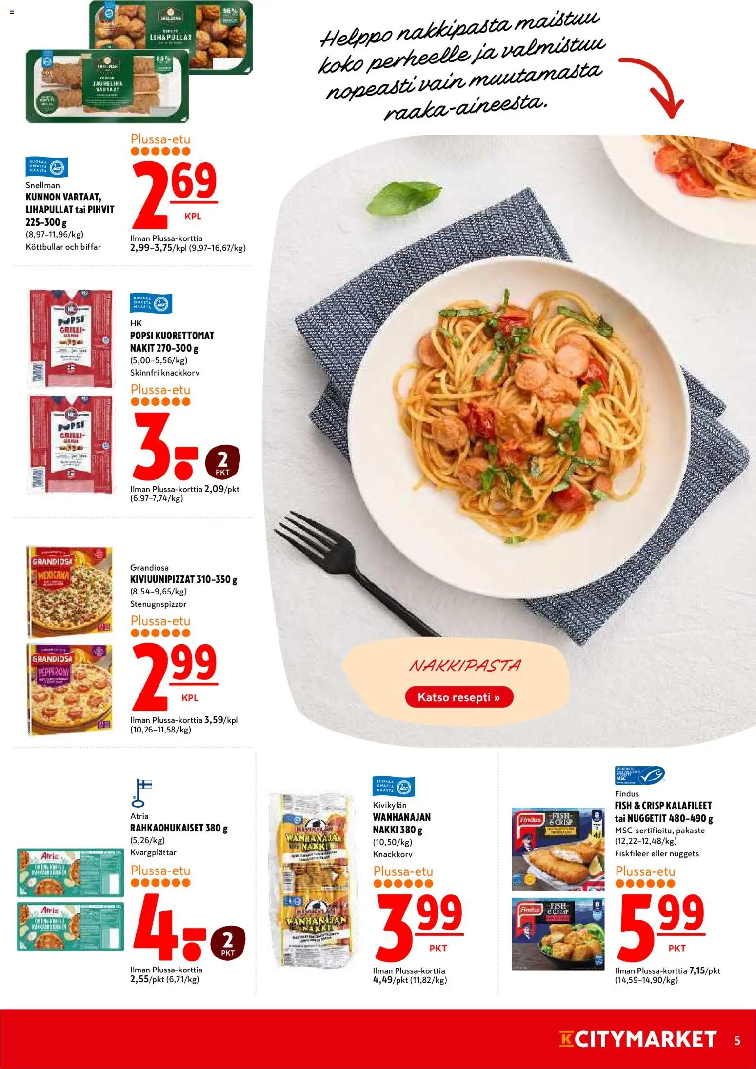 K-Citymarket tarjoukset – voimassa 13.11.2025 alkaen | Sivu: 5 | Tuotteet: Grilli, Nakit
