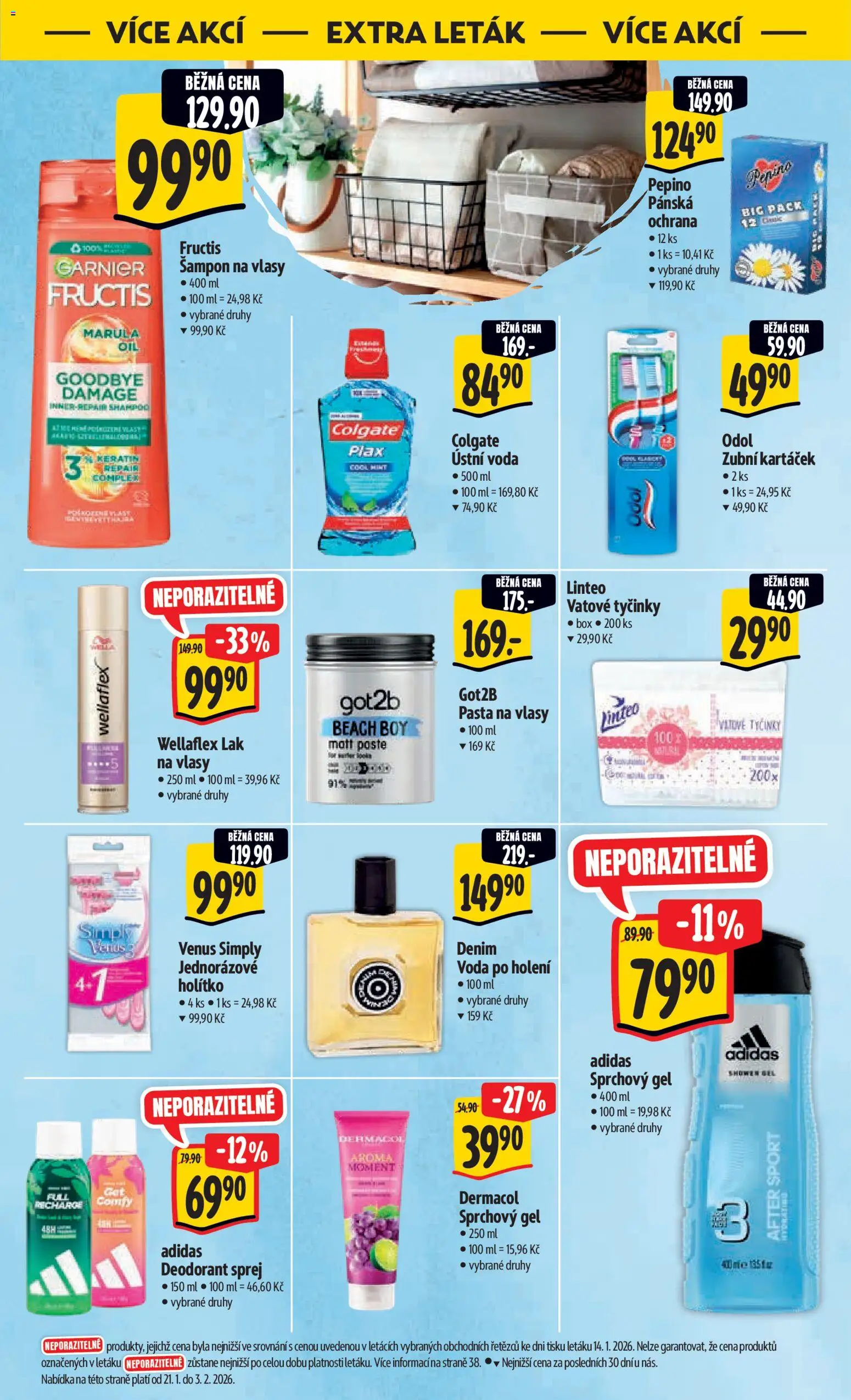 Albert leták - Hypermarket od 21.01.2026 | Strana: 51 | Produkty: Deodorant, Voda, Tyčinky, Šampon