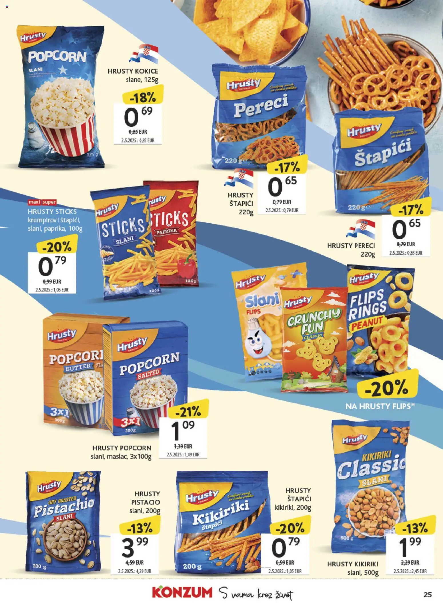 Konzum HR akciós ujság - amely érvényes a következő dátumtól: 19.01.2026 | Oldal: 25 | Termékek: Popcorn