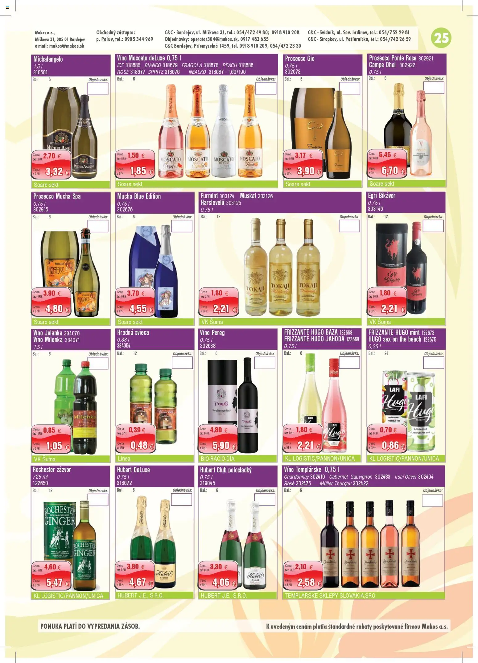 Nové Makos akcie – leták je platný od 01.12.2025 | Strana: 25 | Produkty: Zázvor, Víno, Prosecco
