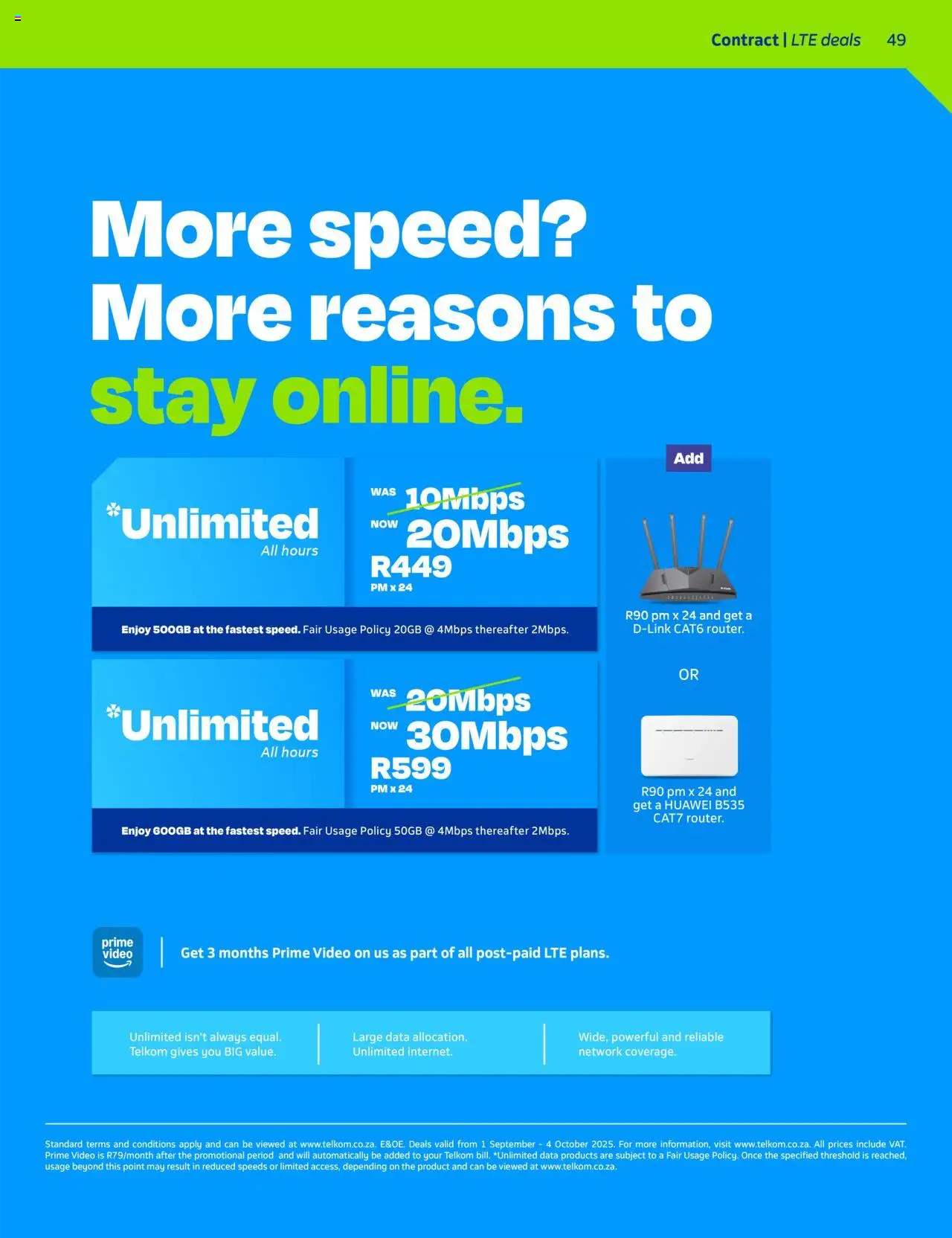 New Telkom catalogue – valid from 01.09.2025 | Page: 47 | Products: Data