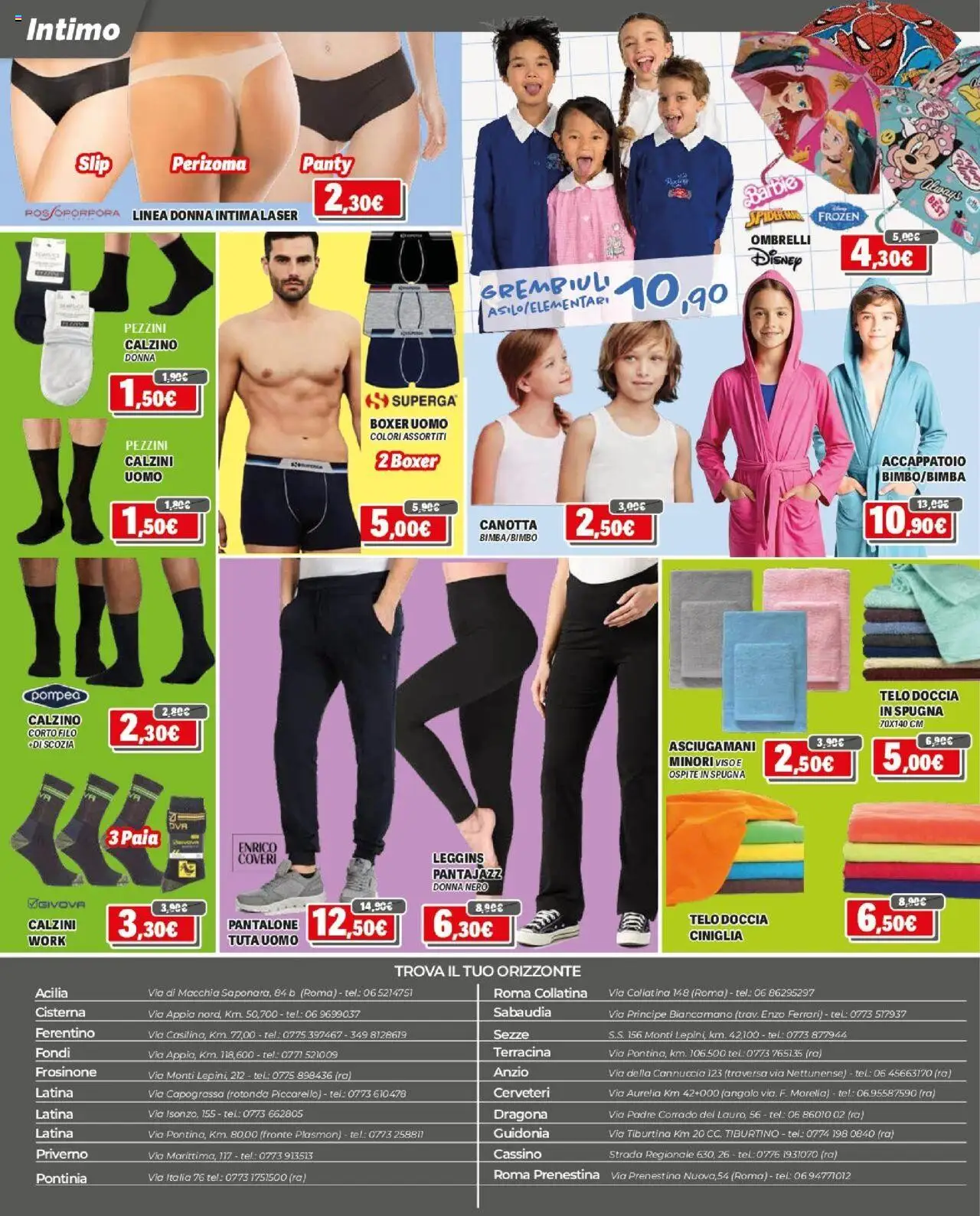 Volantino Orizzonte del 11.09.2025 | Pagina: 16 | Prodotti: Spugna, Canotta, Intimo, Leggins