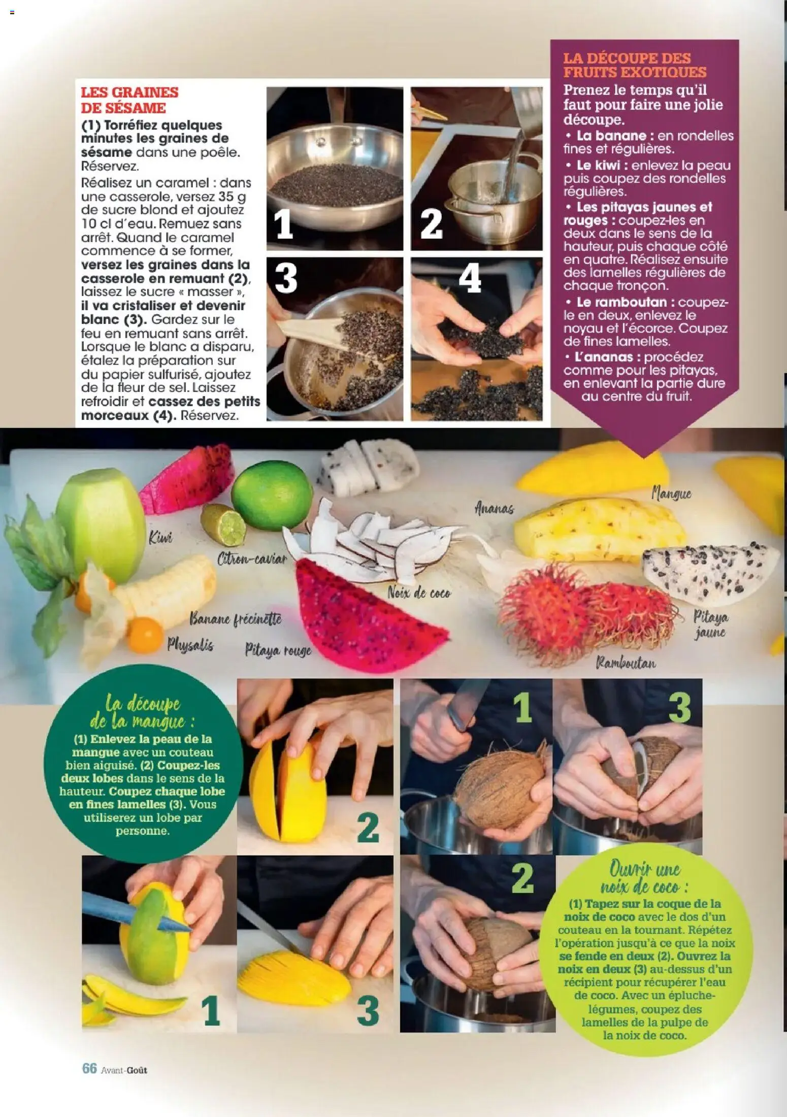 {H1} | Page: 66 | Produits: Noix de coco, Casserole, Banane, Ananas