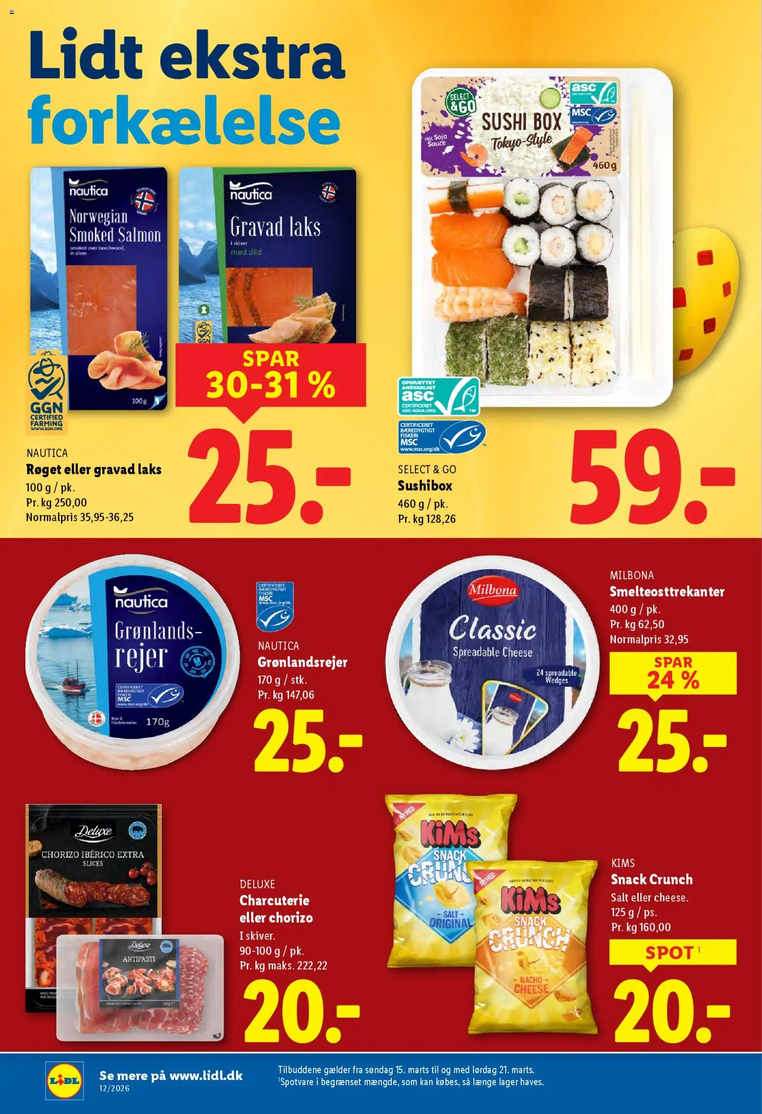 Lidl - Weekend avis tilbudsavis – gyldig fra 19.03.2026 | Side: 26 | Produkter: Dild, Salt, Rejer, Sushi