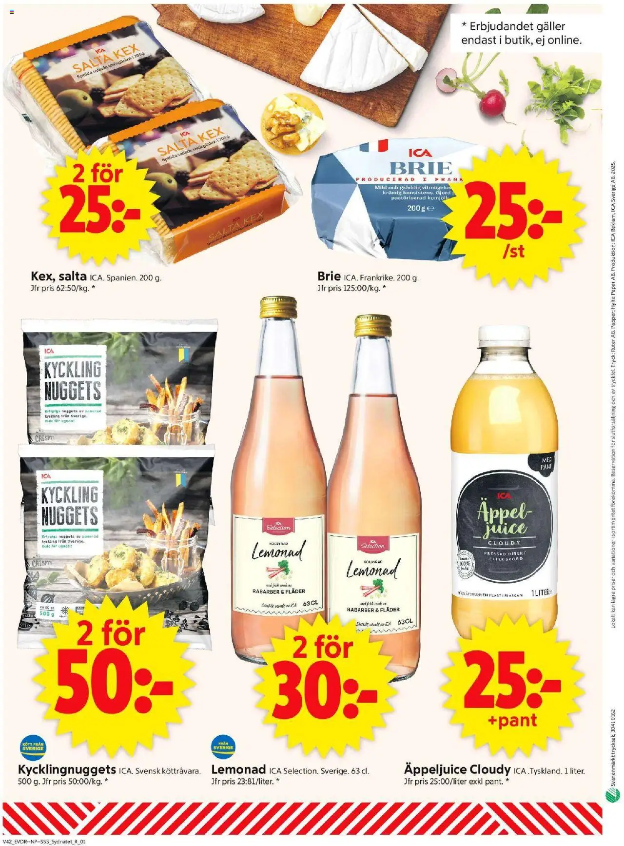 ICA Supermarket reklamblad aktuell från 13.10.2025 | Sida: 10 | Produkter: Galler, Juice, Papper, Ugnen