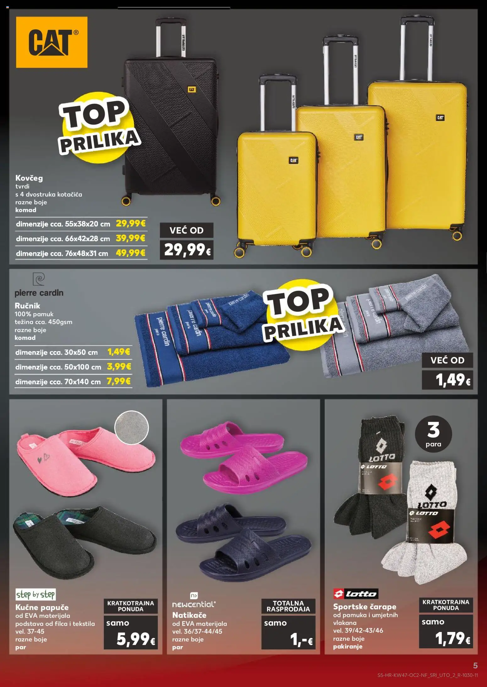 Kaufland katalog | vrijedi od 19.11.2025 | Stranica: 5 | Proizvodi: Natikače, Ručnik, Čarape, Papuče