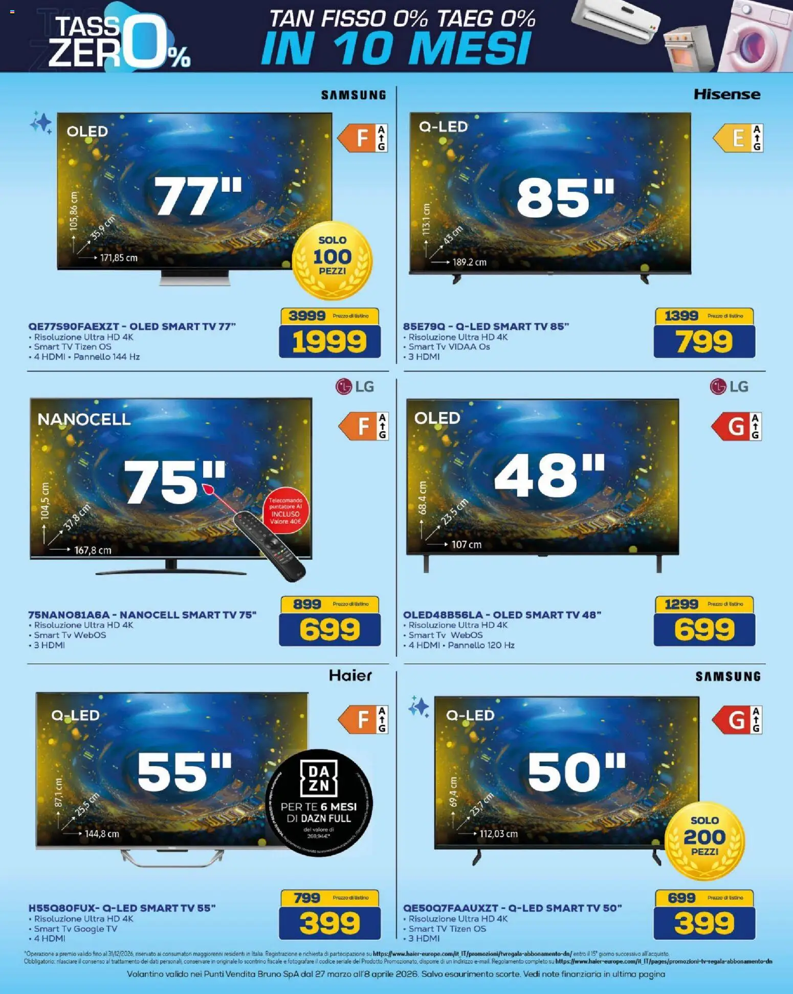 Volantino BRUNO del 27.03.2026 | Pagina: 7 | Prodotti: Telecomando, Tè, smart TV, TV