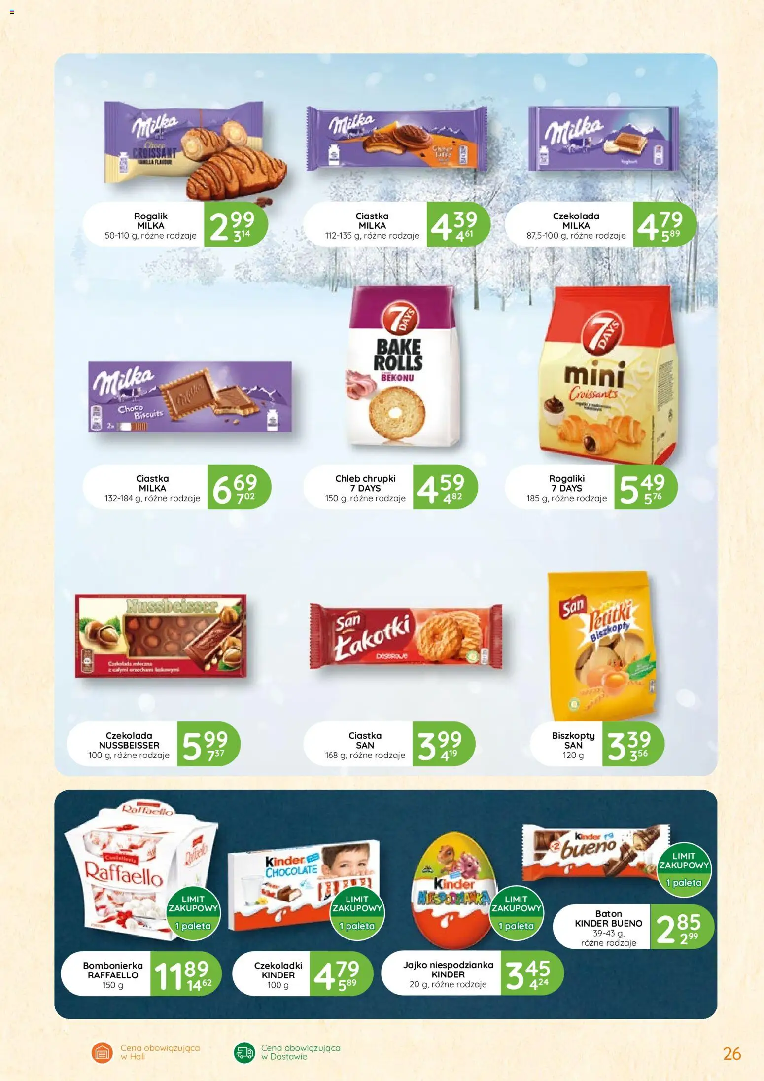 Eurocash Gazetka - Oferta Handlowa od 12.02.2026 | Strona: 26 | Produkty: Czekoladki, Milka, Kinder Bueno, Czekolada