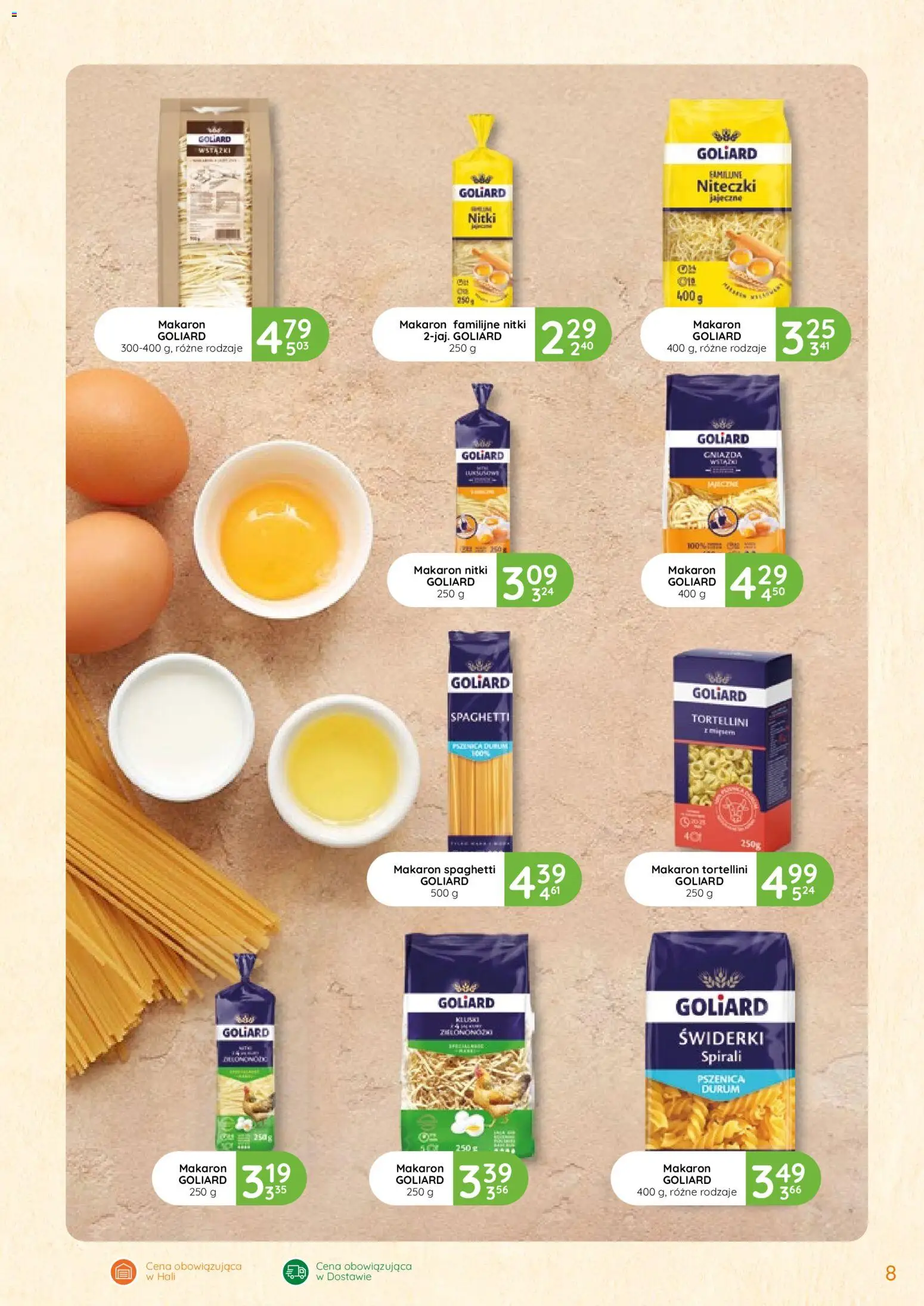 Eurocash Gazetka - Oferta Handlowa od 12.02.2026 | Strona: 8 | Produkty: Makaron spaghetti, Tortellini, Makaron