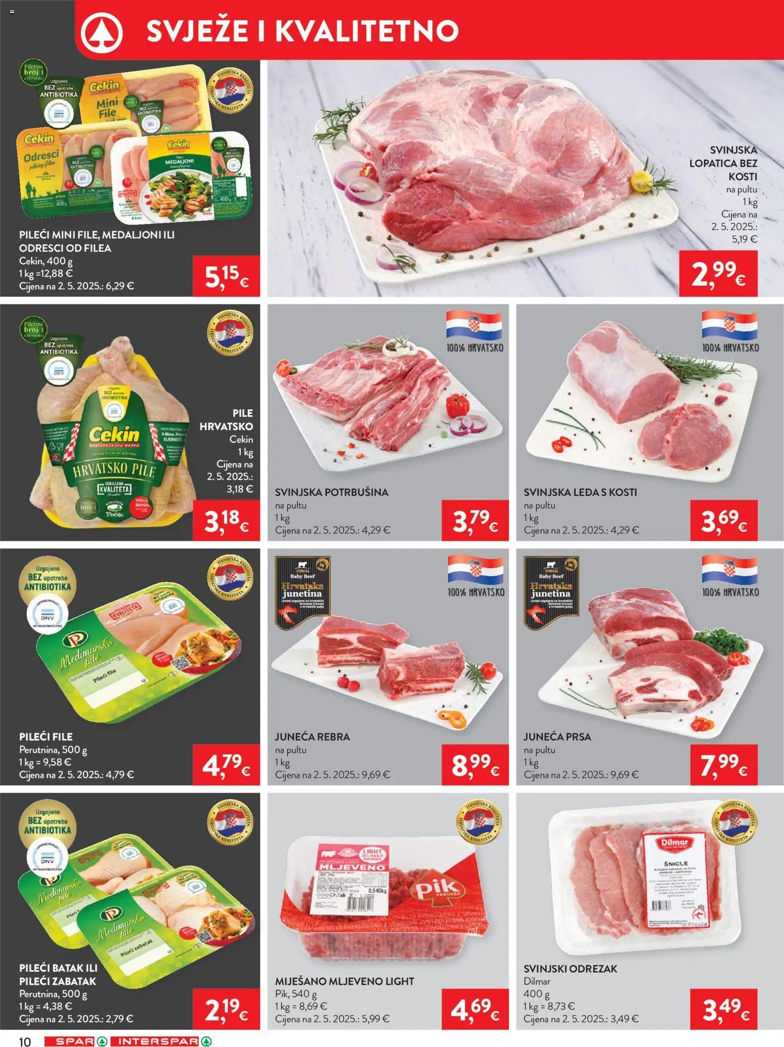 Spar katalog | vrijedi od 21.01.2026 | Stranica: 11 | Proizvodi: Svinjska lopatica, Pileći file, Junetina, Lopatica