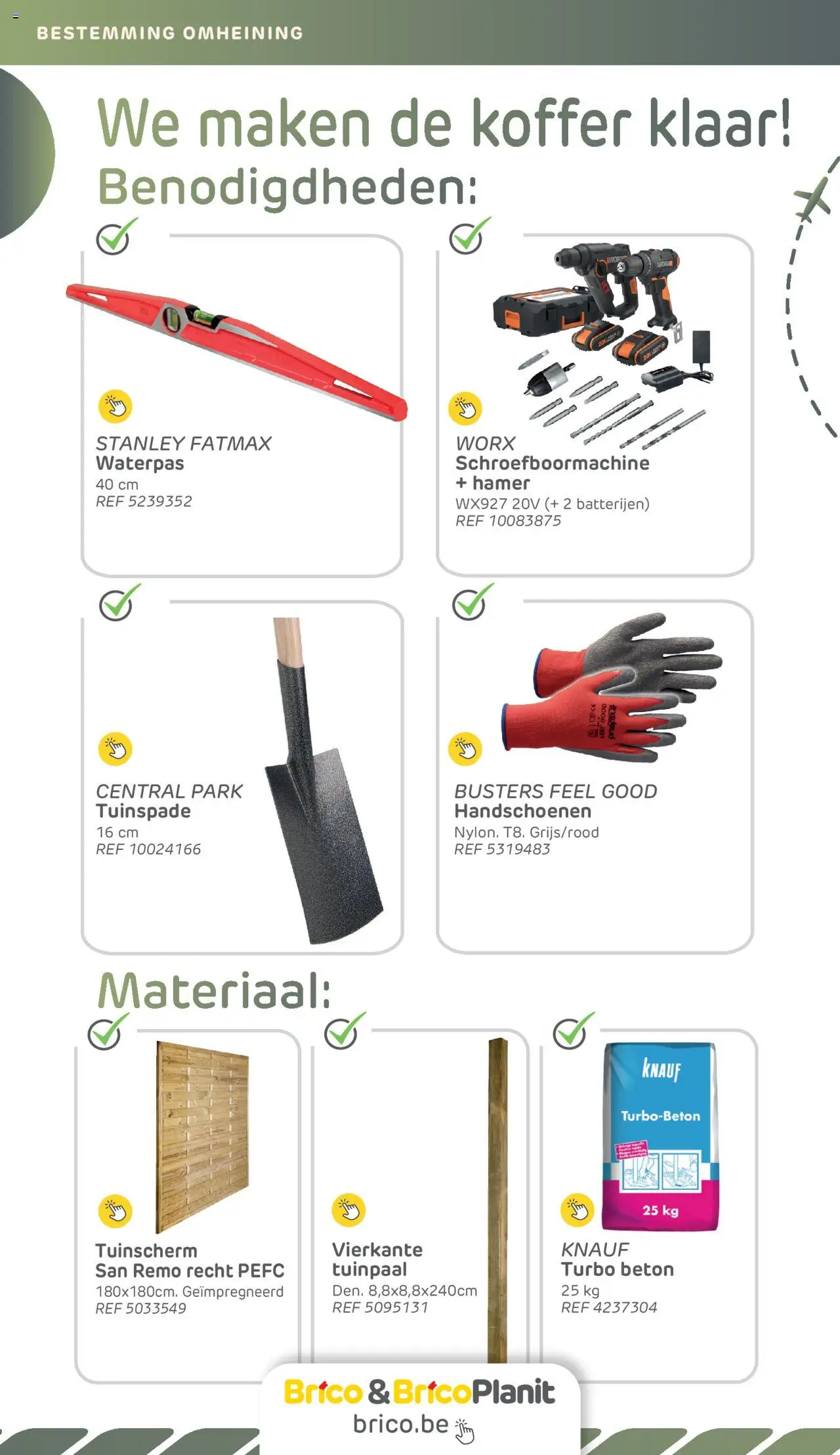  | Pagina: 48 | Producten: Koffer, Handschoenen, Batterijen, Hamer