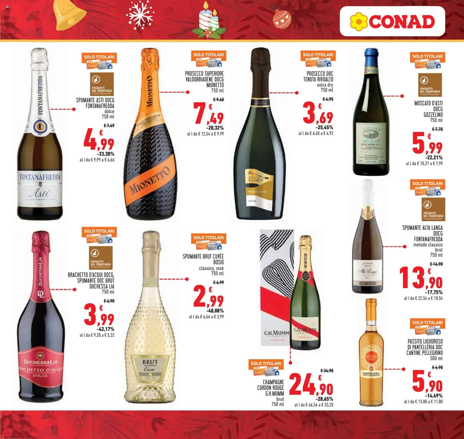 Volantino Conad del 15.12.2025 | Pagina: 5 | Prodotti: Prosecco, Spumante, Champagne