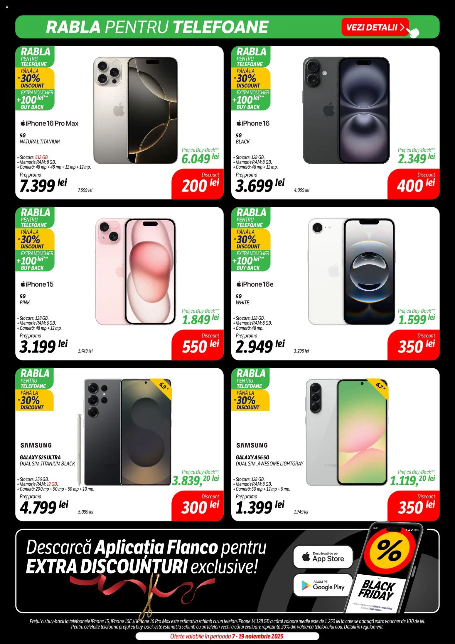 Noul catalog Flanco – valabil de la 07.11.2025 | Pagină: 2 | Produse: Telefon, Memorie, Cameră